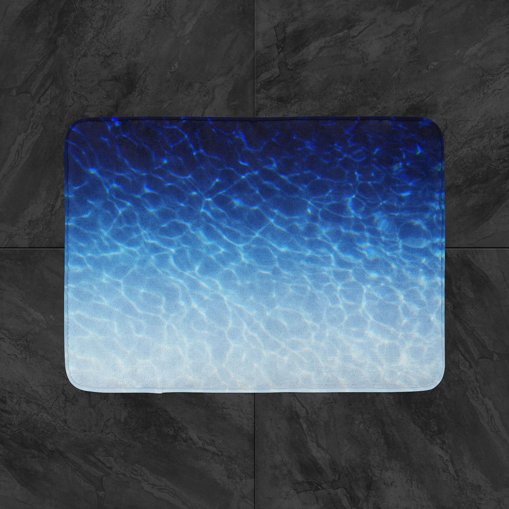 Marina Blue - Bath Mat — Beach Surf Decor by Nature