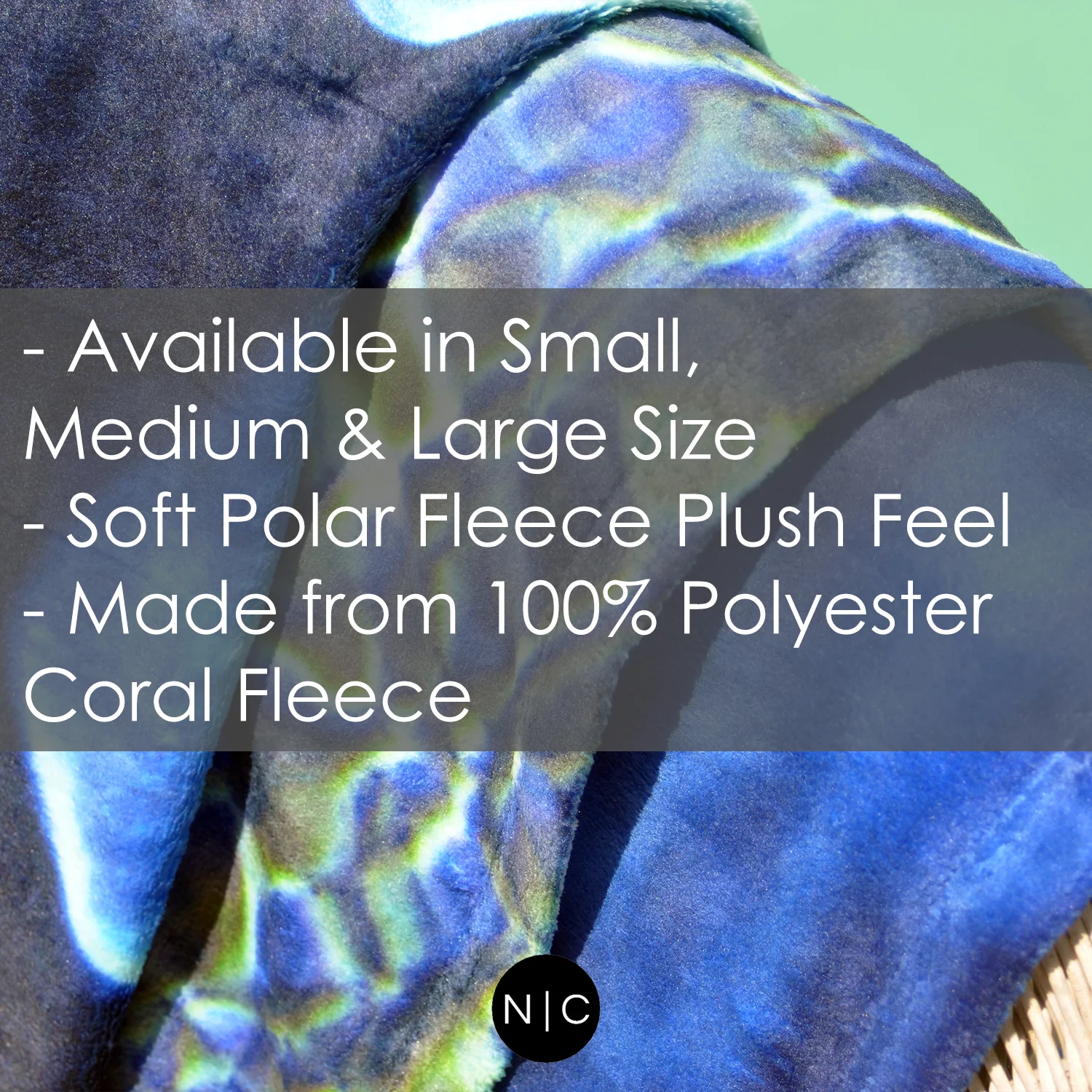 Fleece Blanket Product Infographic Card