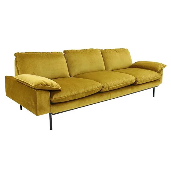 hk-living bank trendy ocher 3-seater yellow velvet couch3.jpg