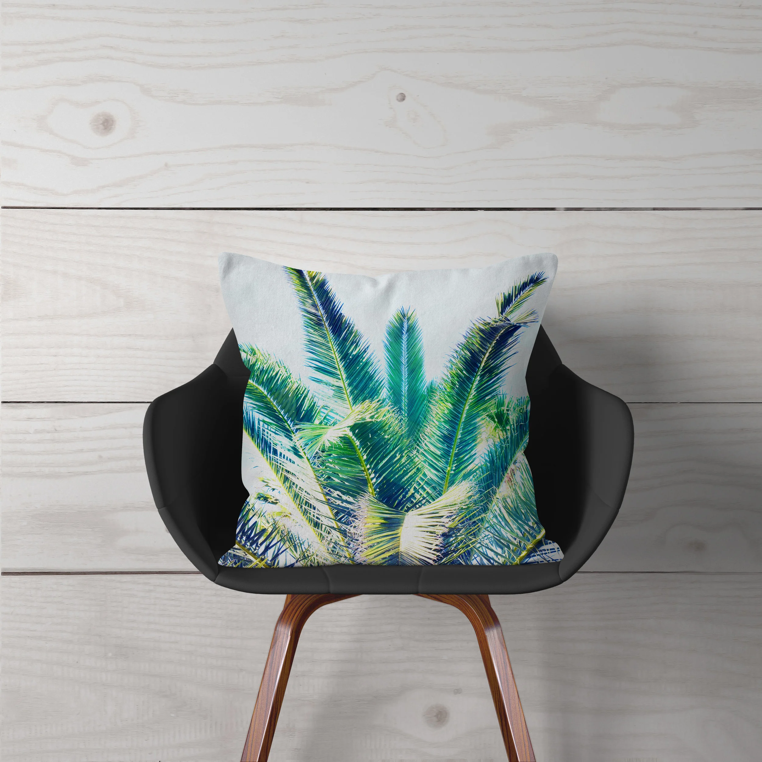 Summer Green Palms - Throw Pillow