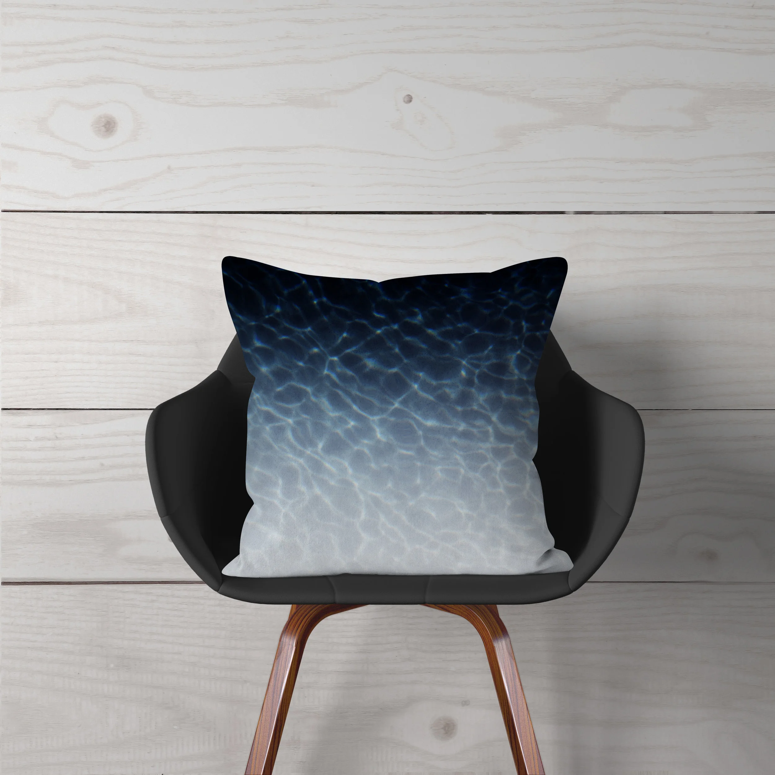 Blue Slate Fade - Throw Pillow