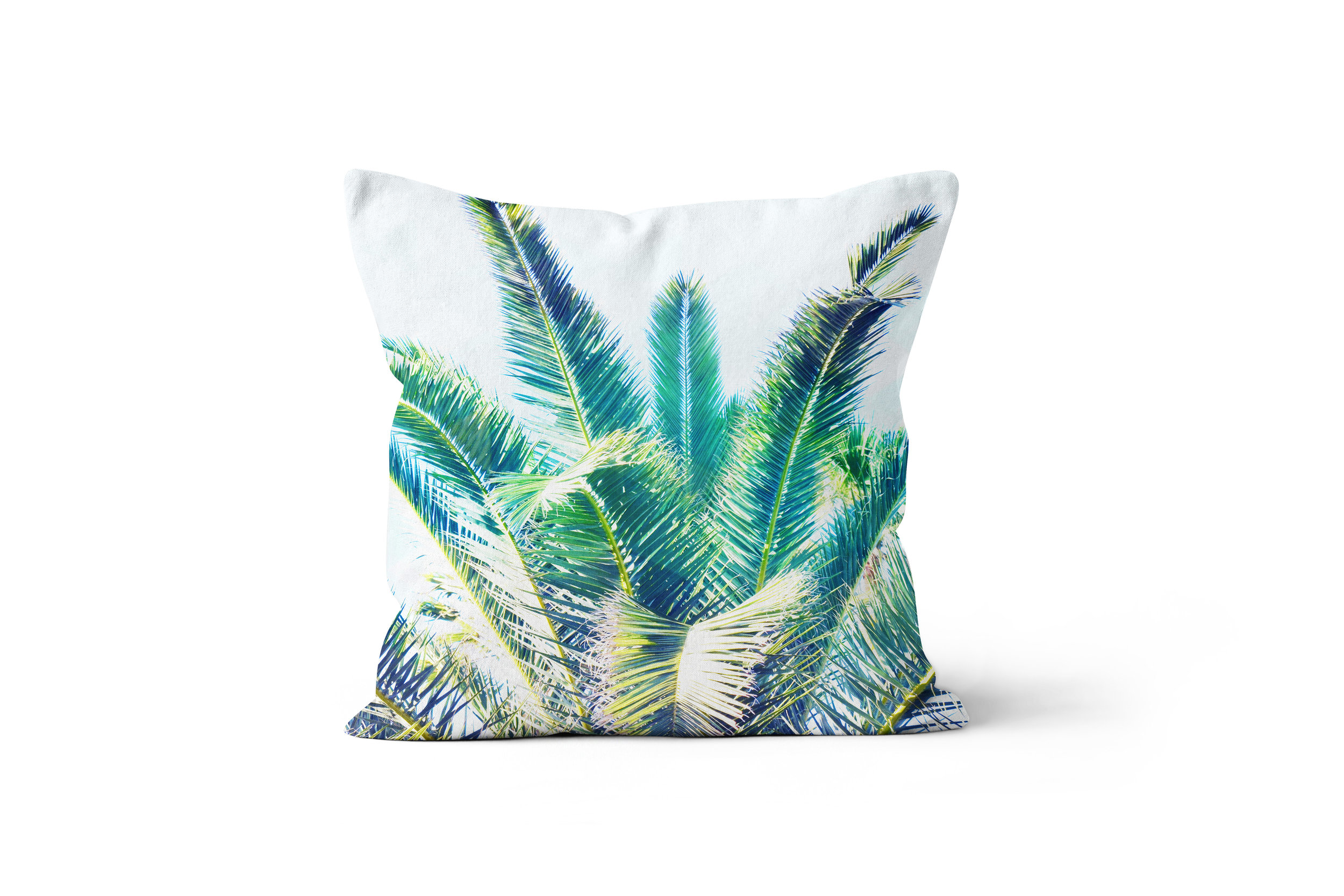 Summer Green Palms - Throw Pillow
