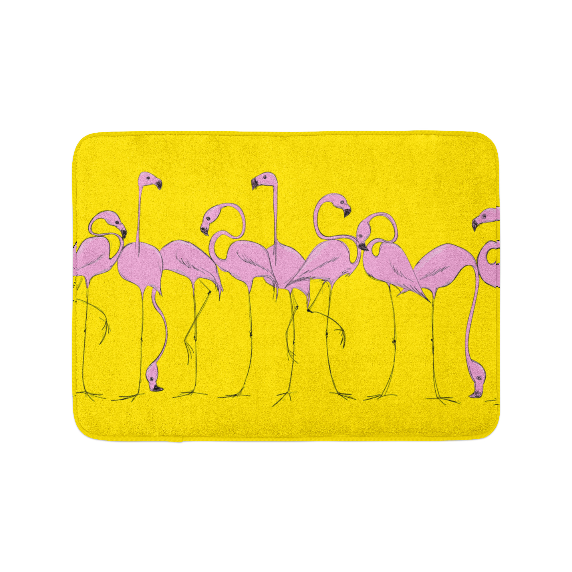 Flamingos by Elisabeth Maurland - Bath Mat