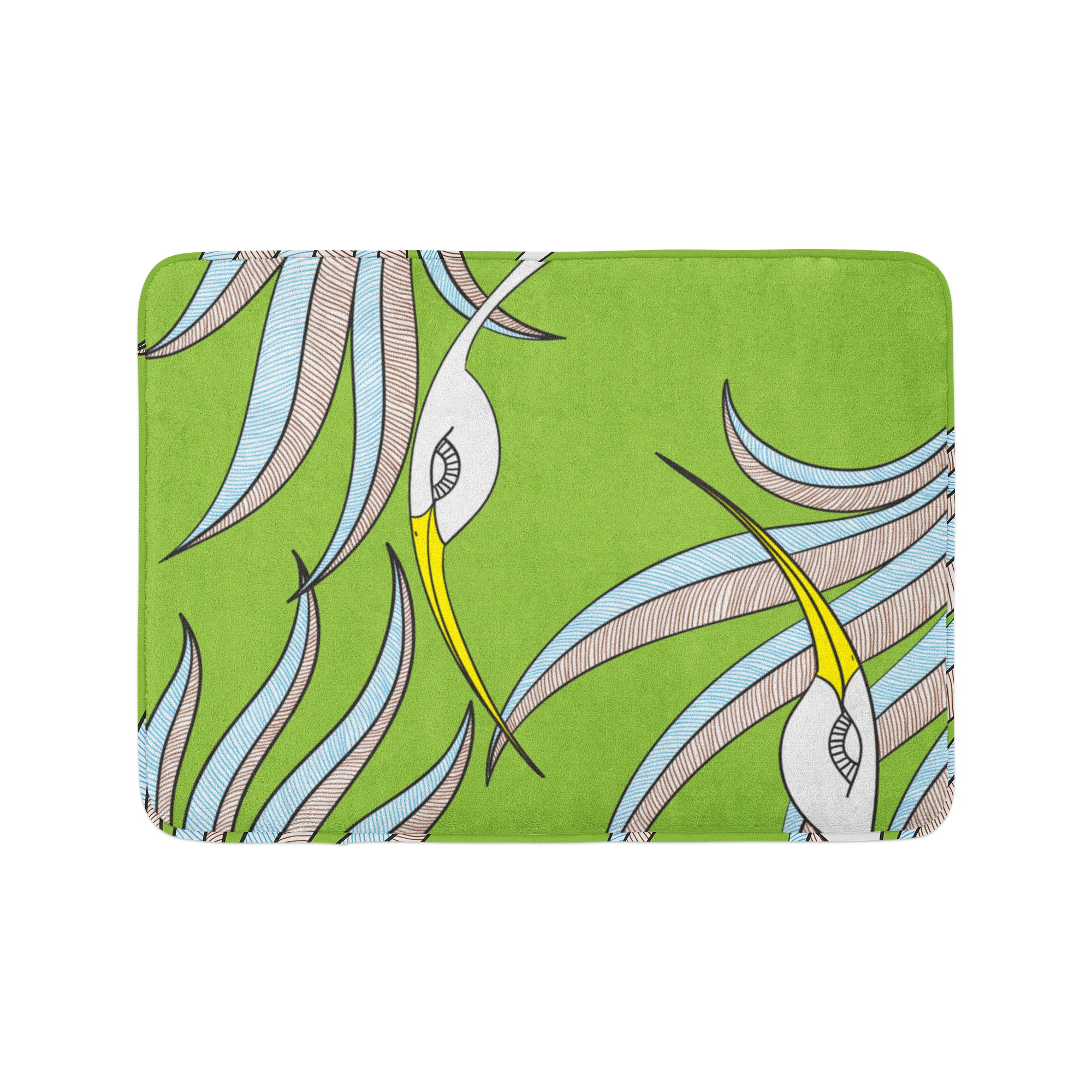 Green Phoenix by Elisabeth Maurland - Bath Mat