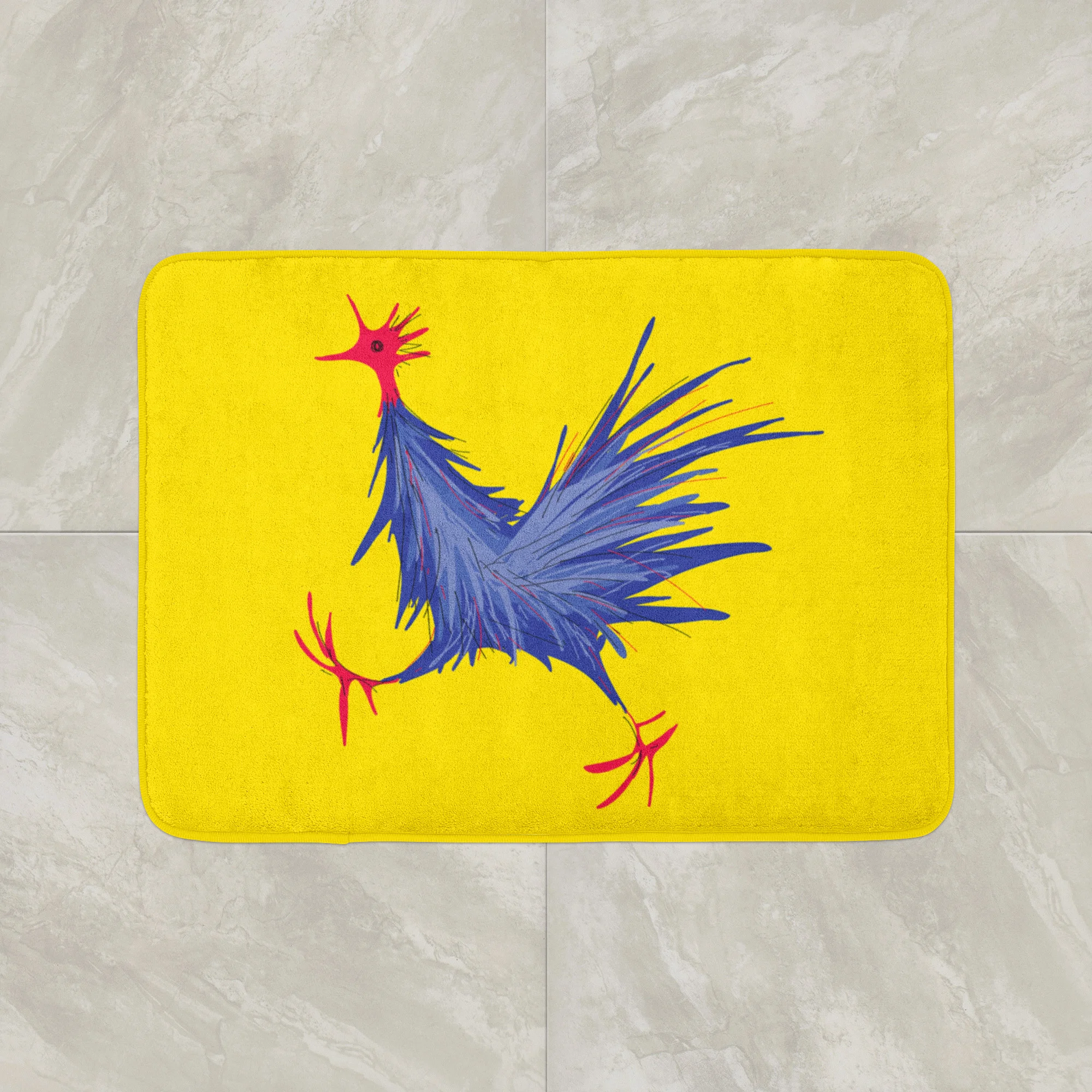 Rooster by Elisabeth Maurland - Bath Mat