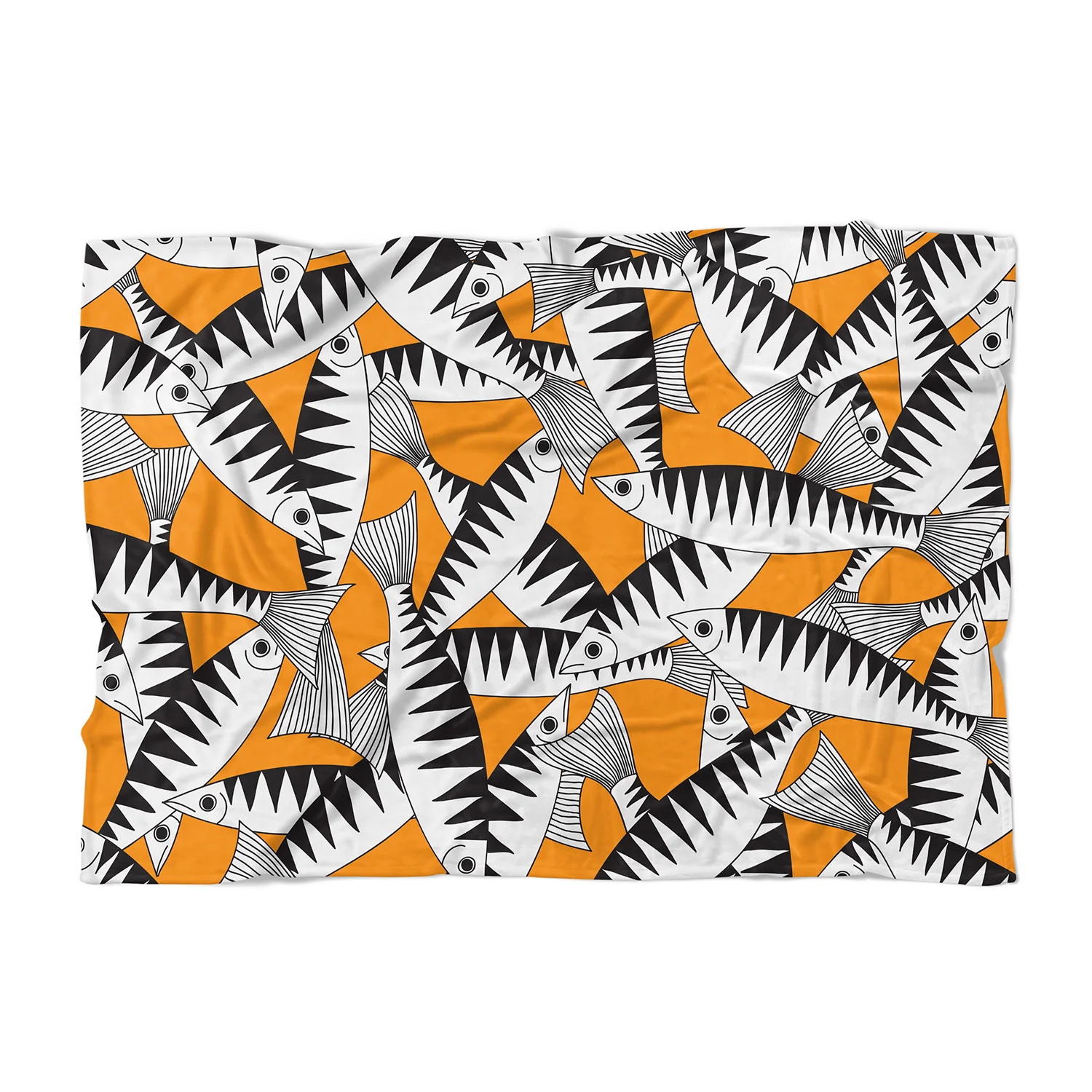 Mackerel by Elisabeth Murland - Fleece Blanket