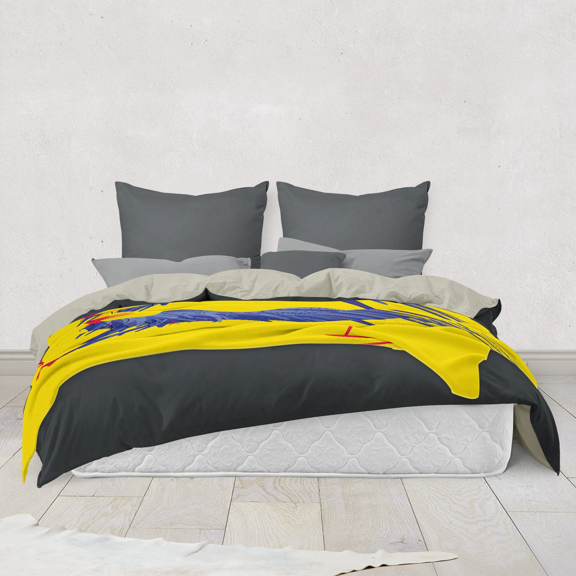 Rooster by Elisabeth Maurland - Fleece Blanket