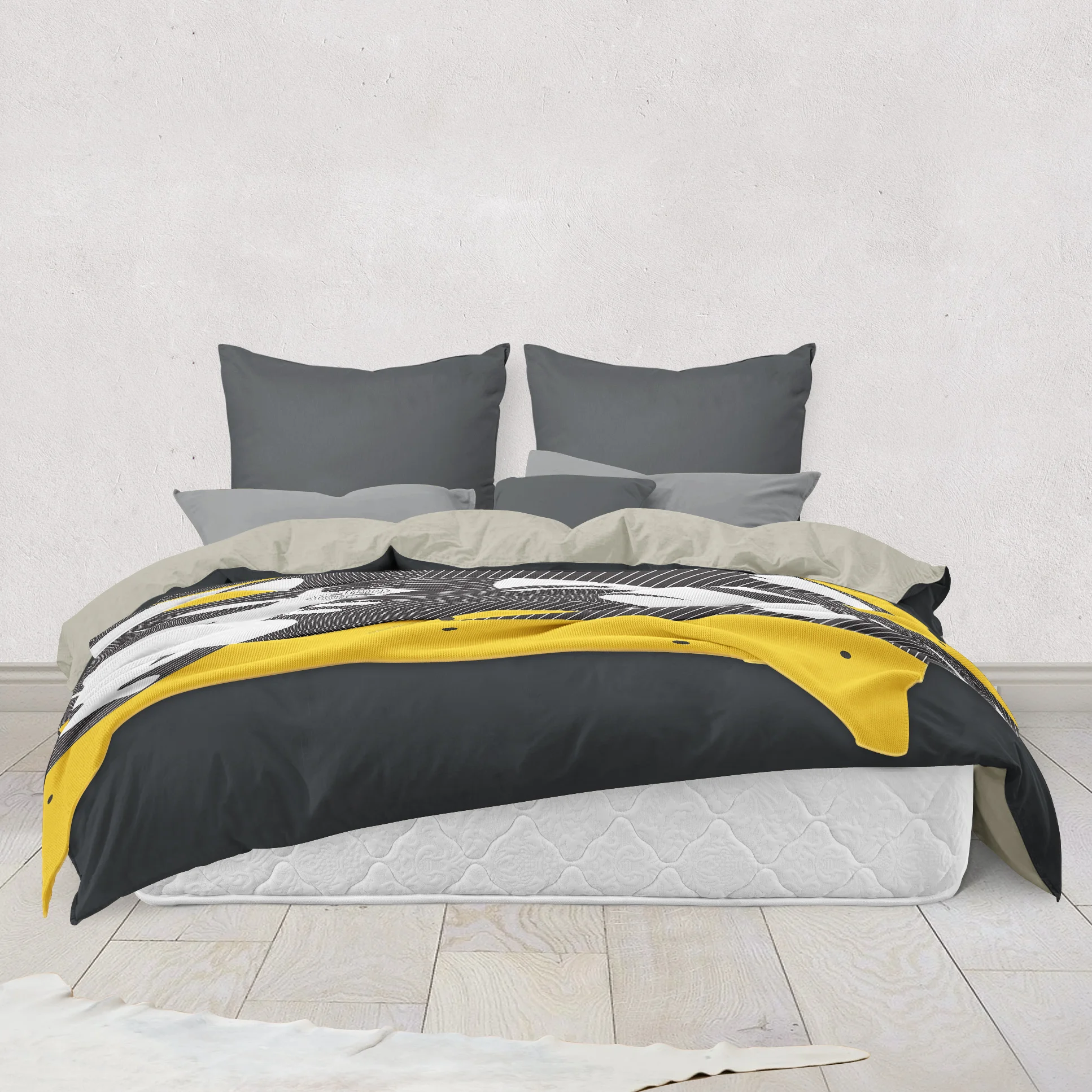Stone Rabbits by Elisabeth Maurland - Fleece Blanket