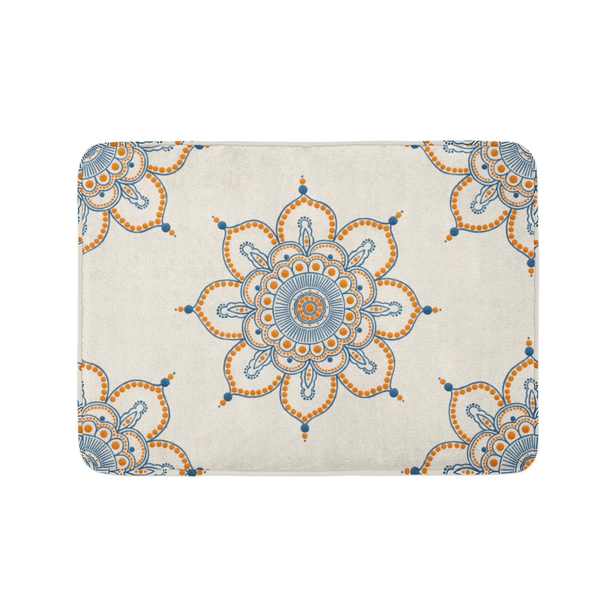 Orange Mandala by Erin Witters - Bath Mat