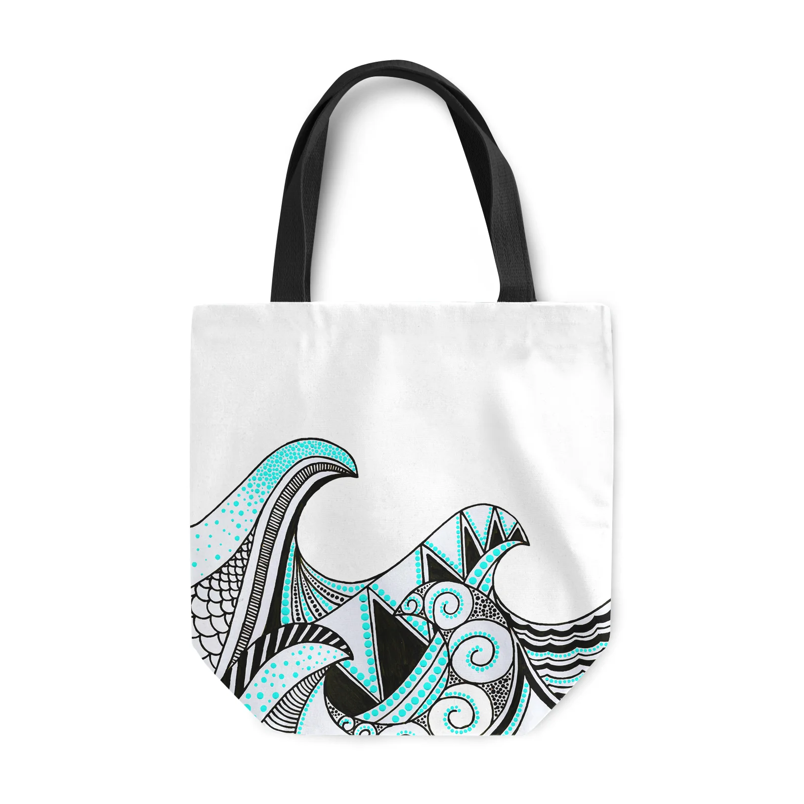 White Mandala Waves by Erin Witters - Tote Bag