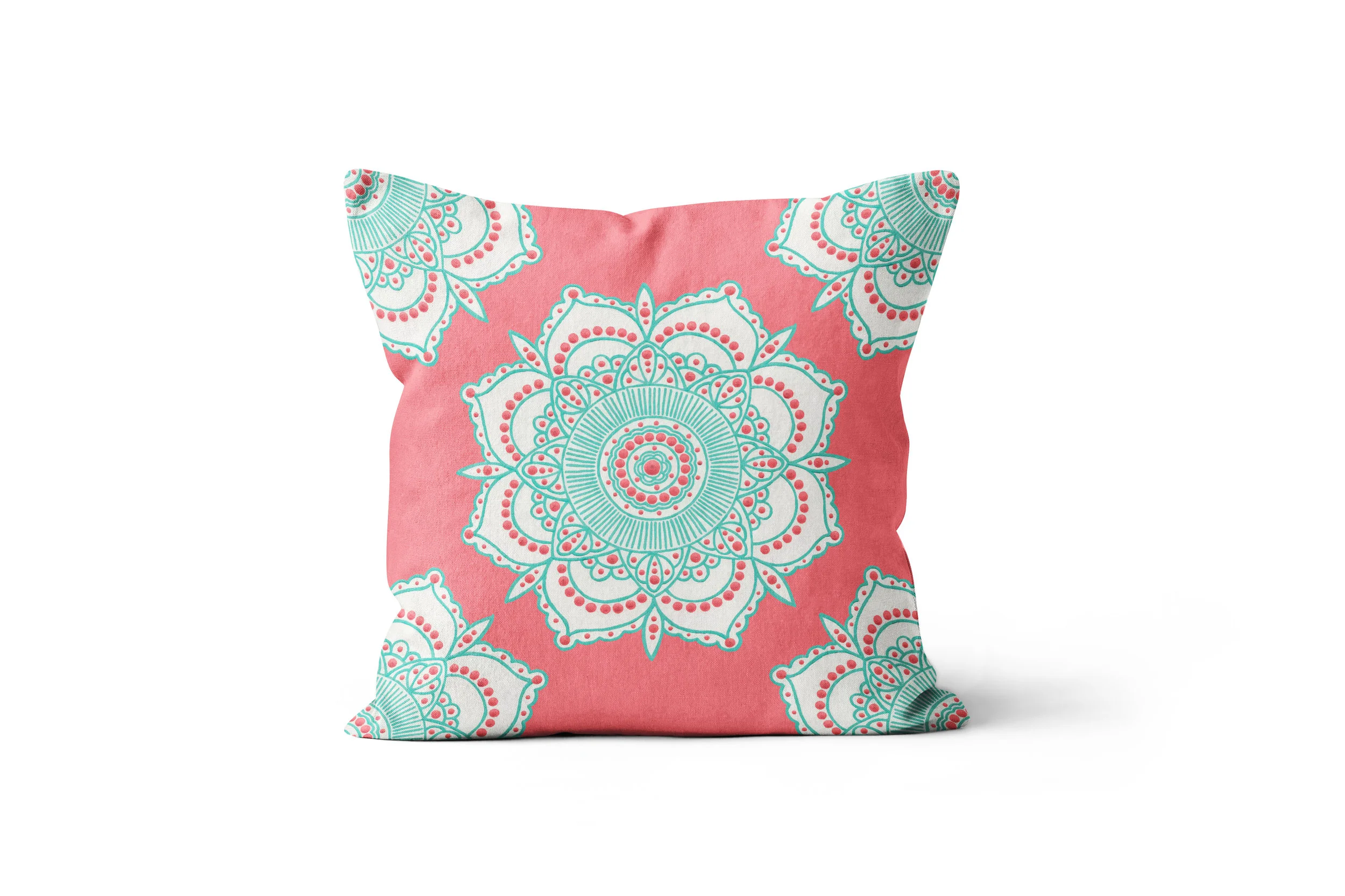 Coral Mandala by Erin Witters - Throw Pillow