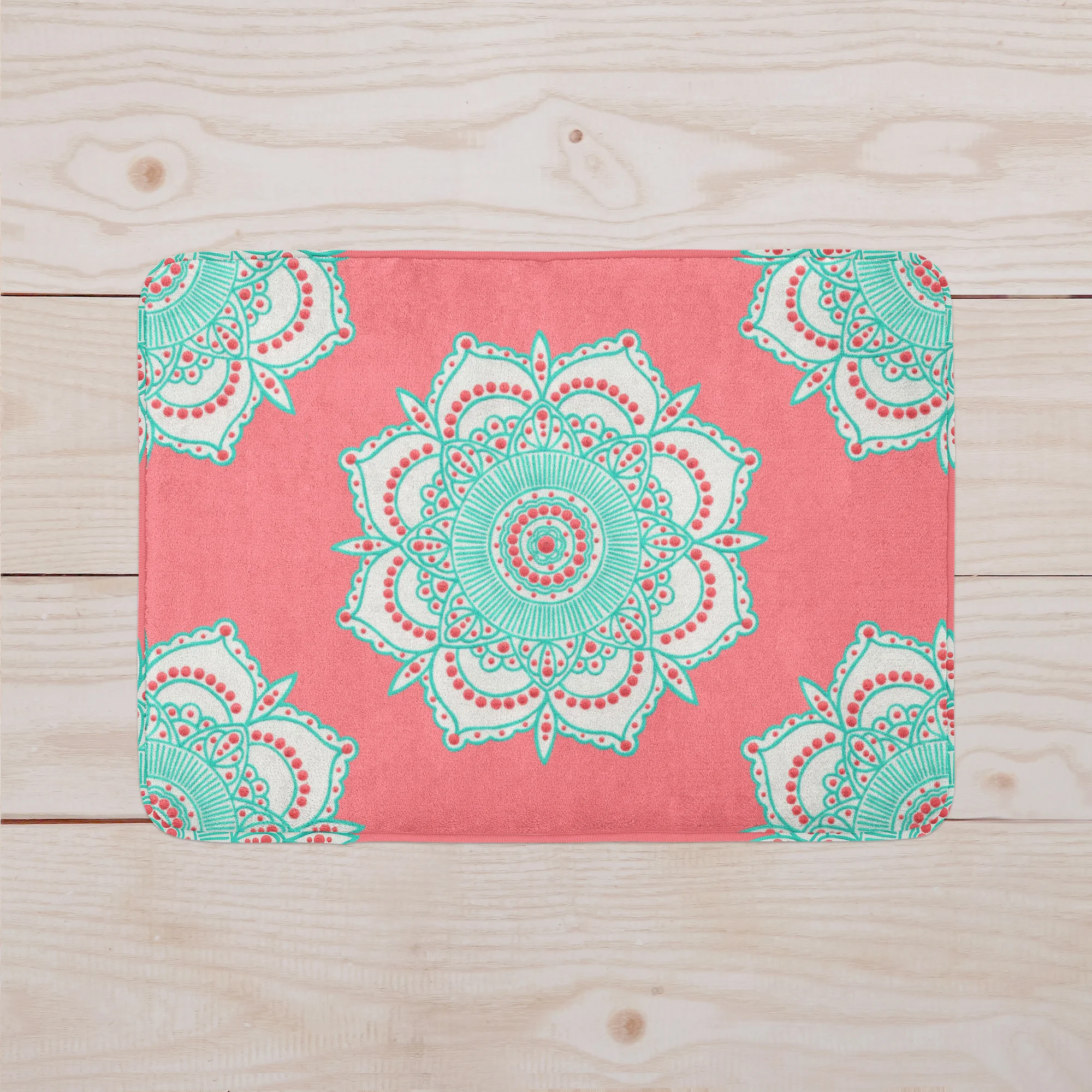 Coral Mandala by Erin Witters - Bath Mat