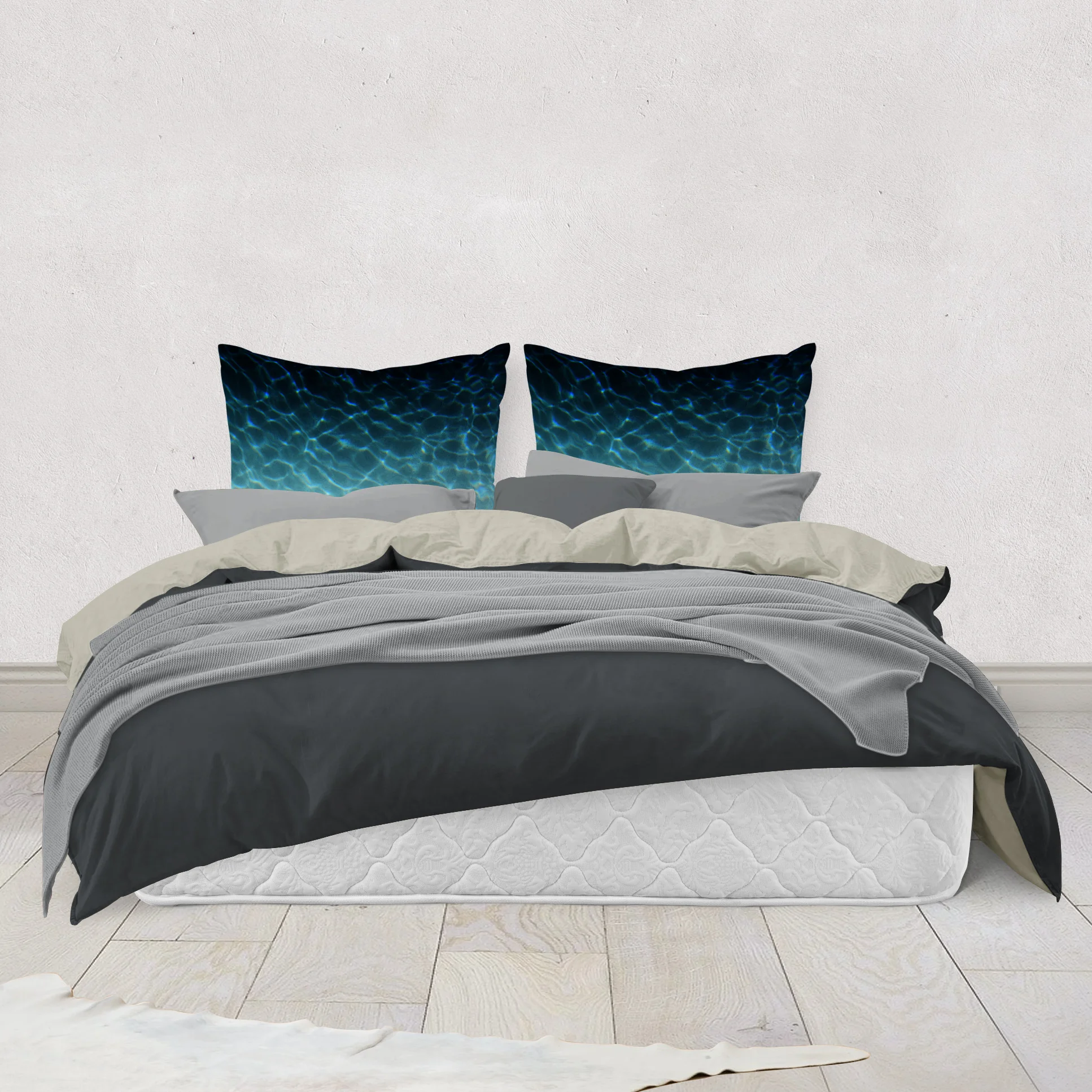 Peacock Blue - Throw Pillow