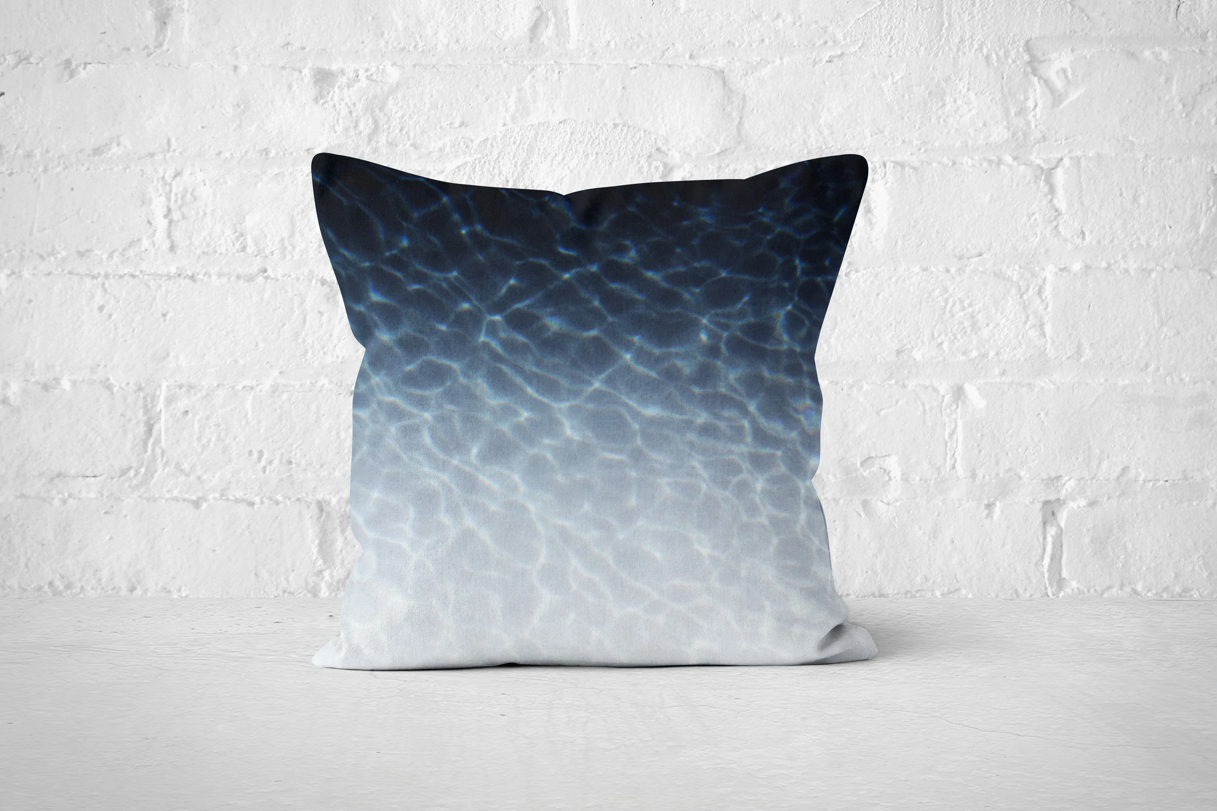 Blue Slate Fade - Throw Pillow