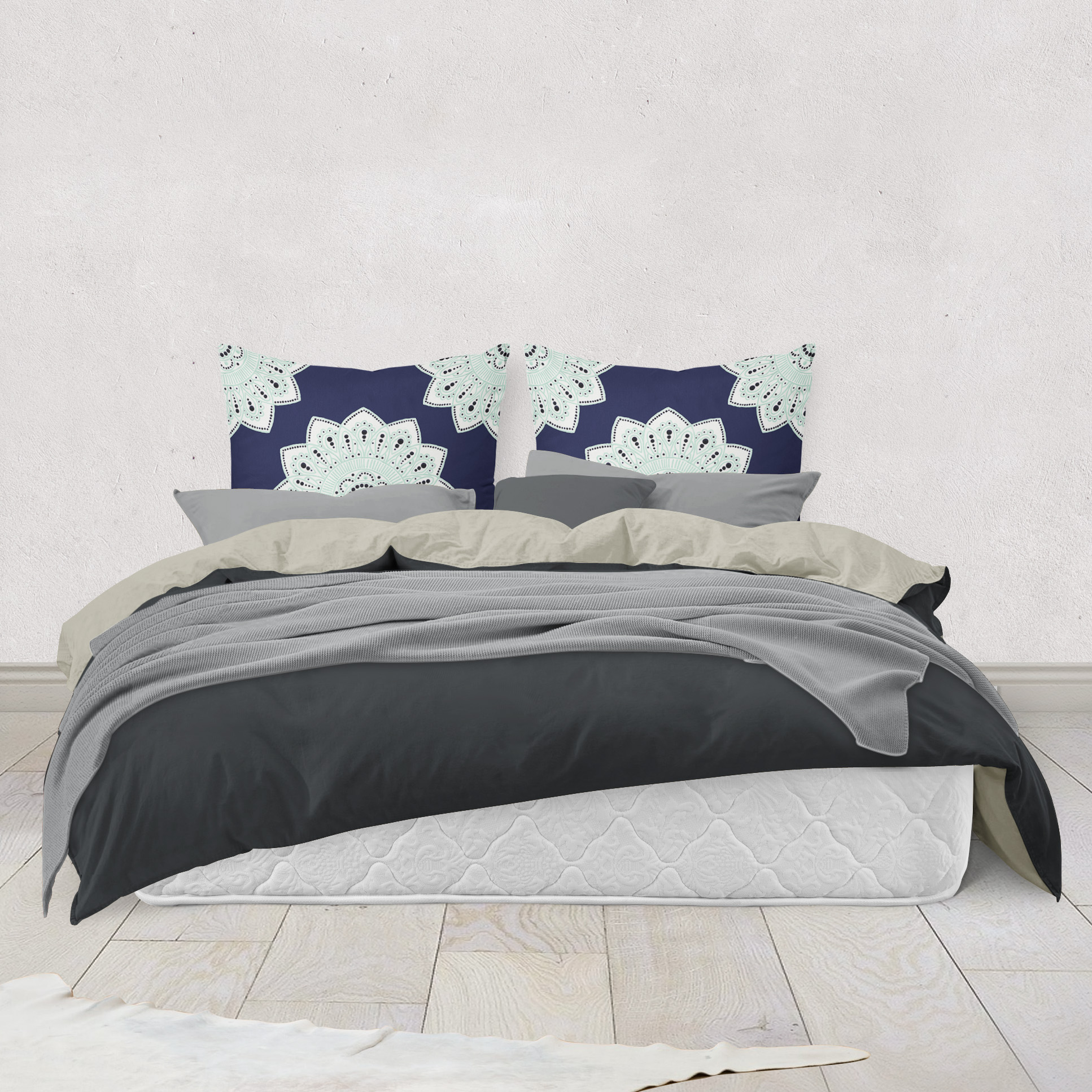 Seafoam Mandala by Erin Witters - Throw Pillow