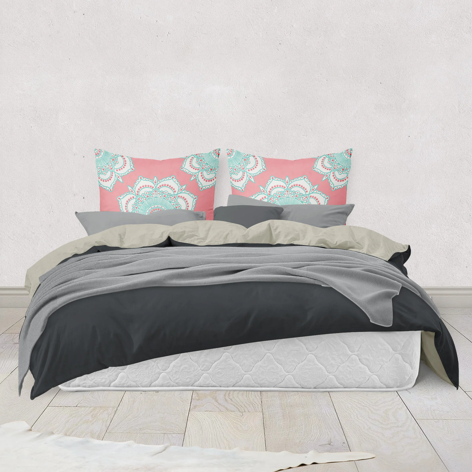 Coral Mandala by Erin Witters - Throw Pillow