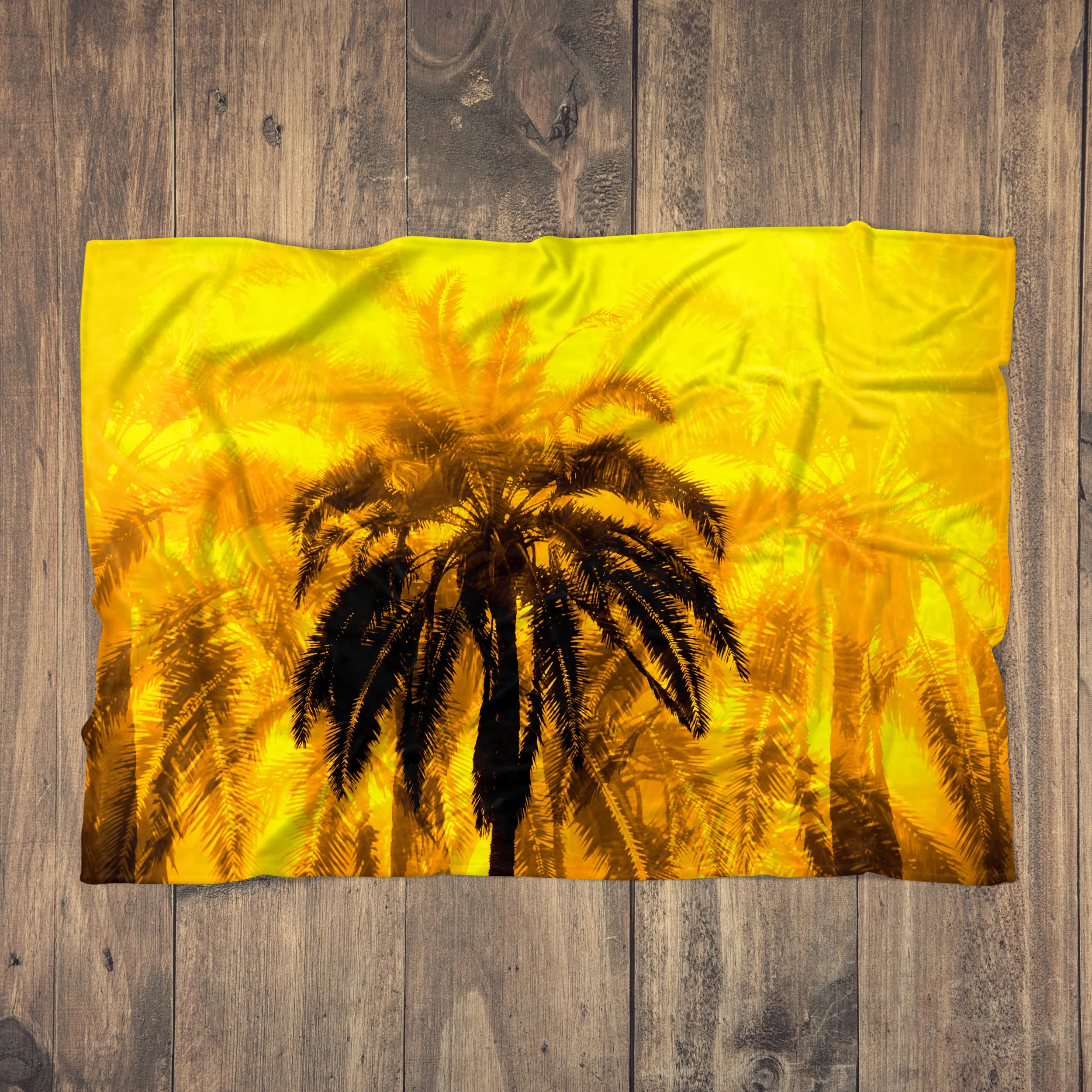 Neu Golden Palms - Fleece Blanket