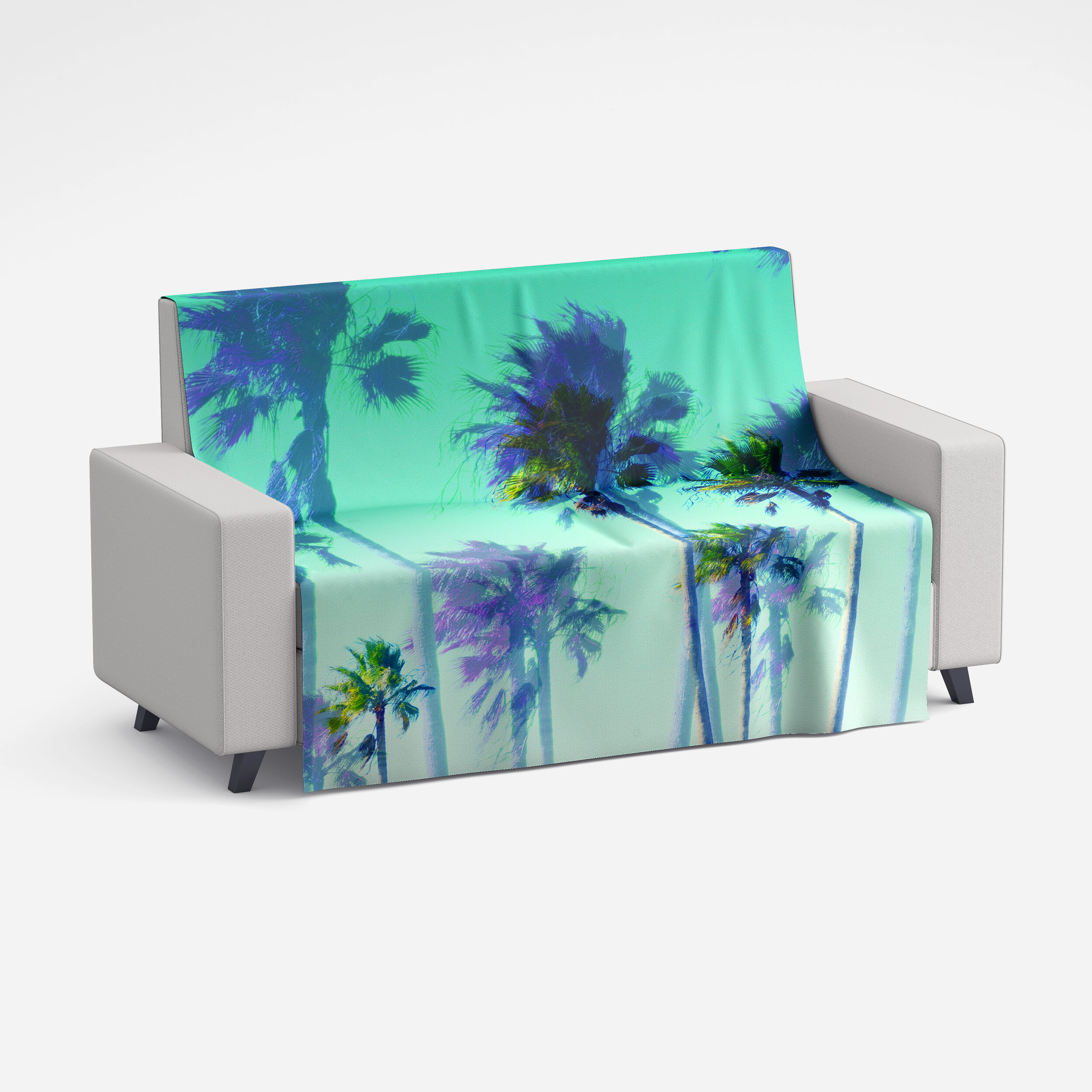 Jungle Green Palms - Fleece Blanket - Beach Surf Decor @ Nature | City Co