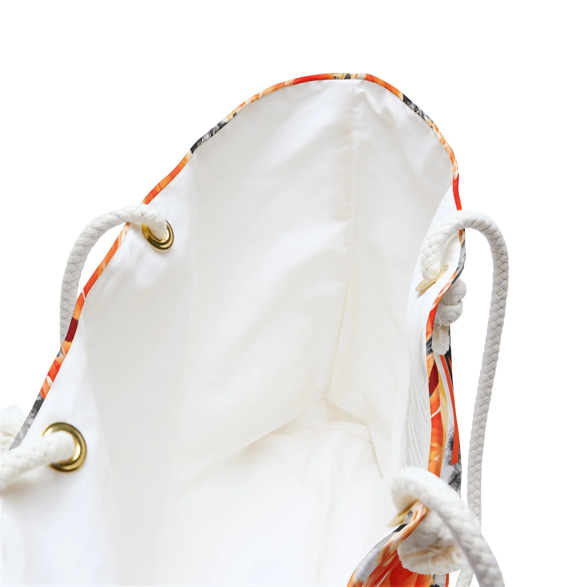 Wild Orange Hibiscus - Weekender Rope Handle Bag Inside.png