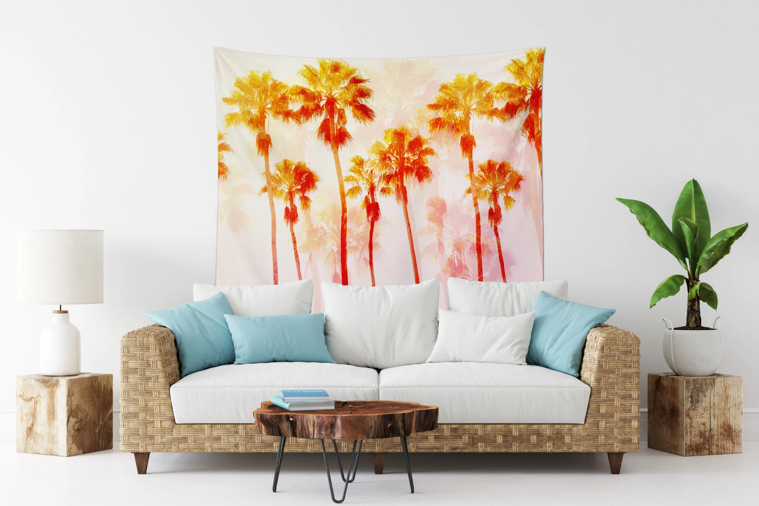 Sun-Kissed Palms - Wall Tapestry