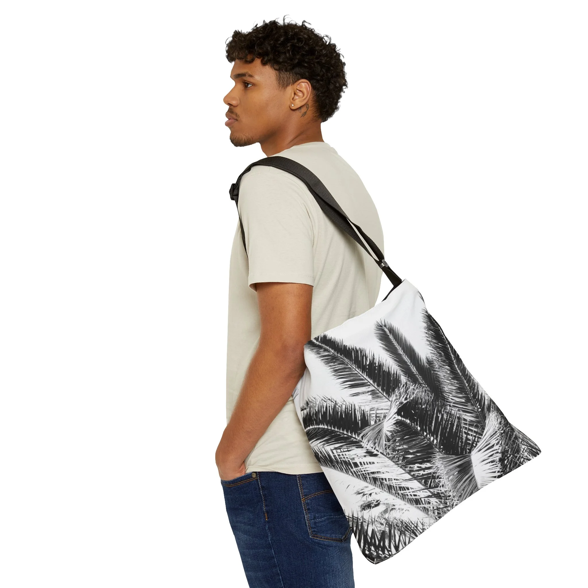 Black Summer Palms - Tote Bag