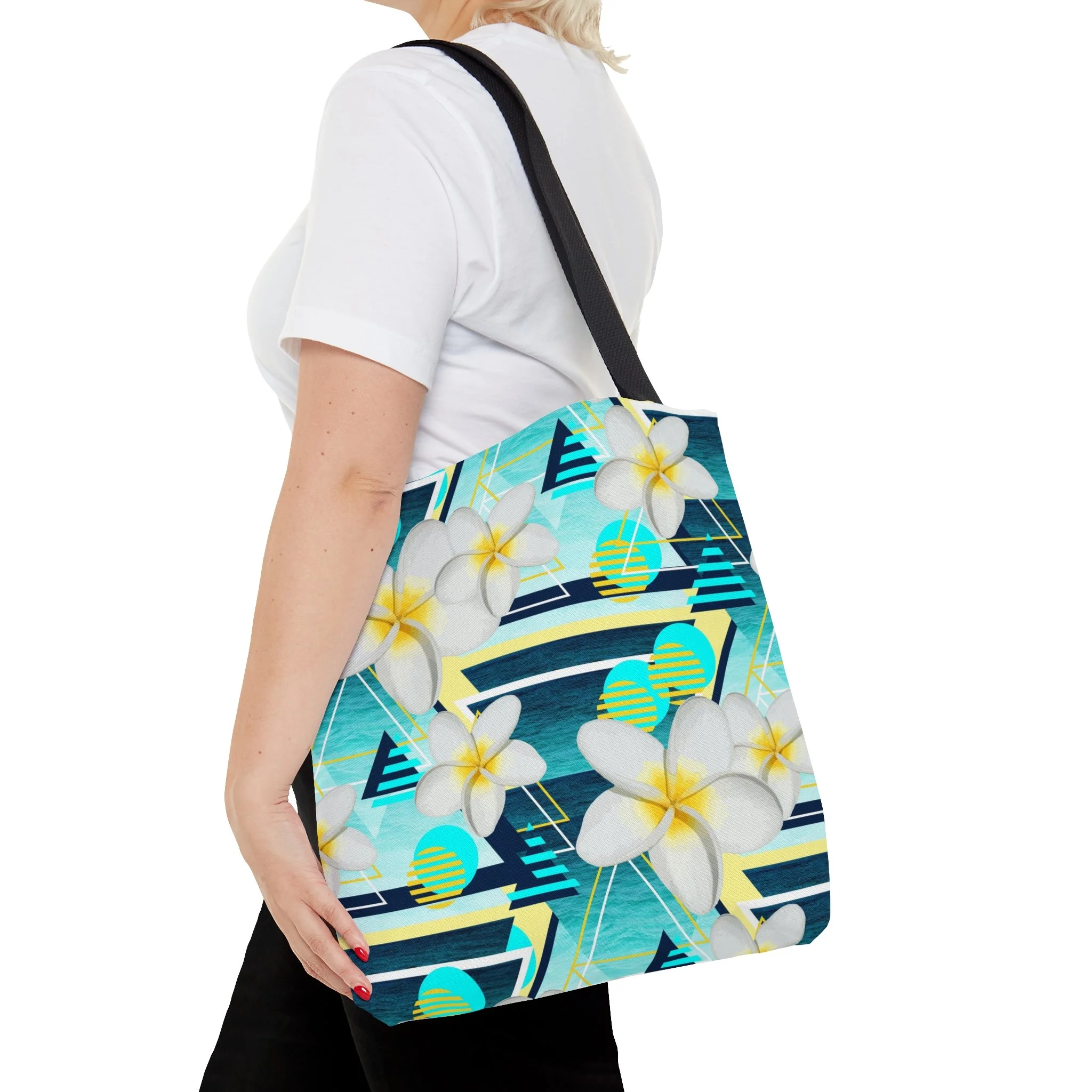 Beach White Plumeria Flowers - Tote Bag