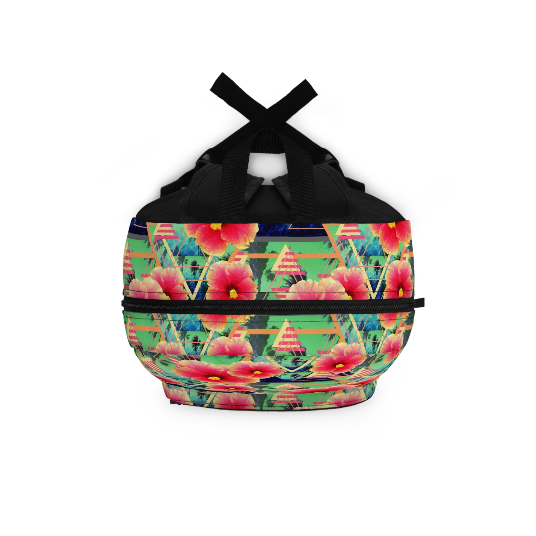 Pink Grapefruit Hibiscus Flowers - Backpack — Beach Surf  display picture 2