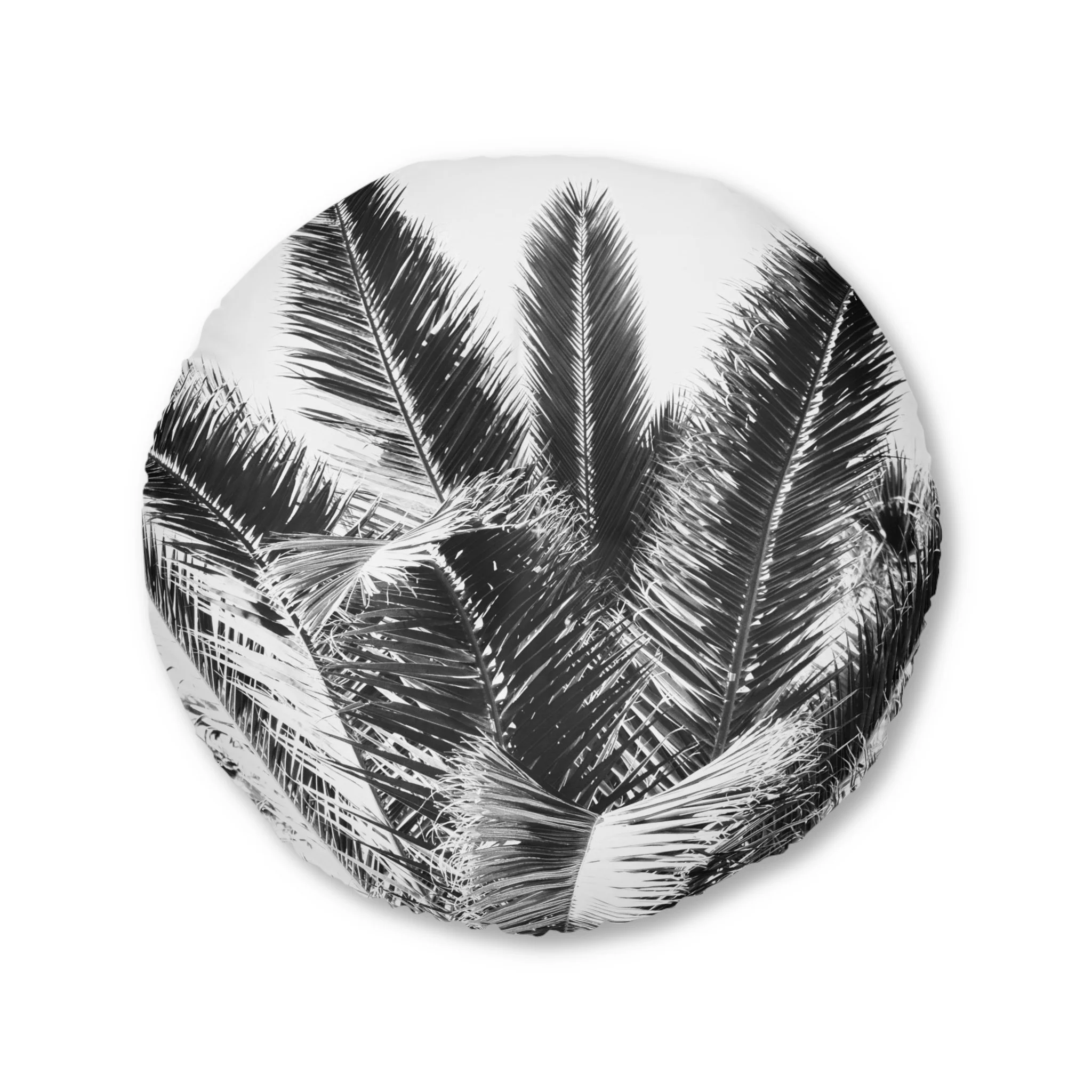 Black Summer Palms - Floor Pillow