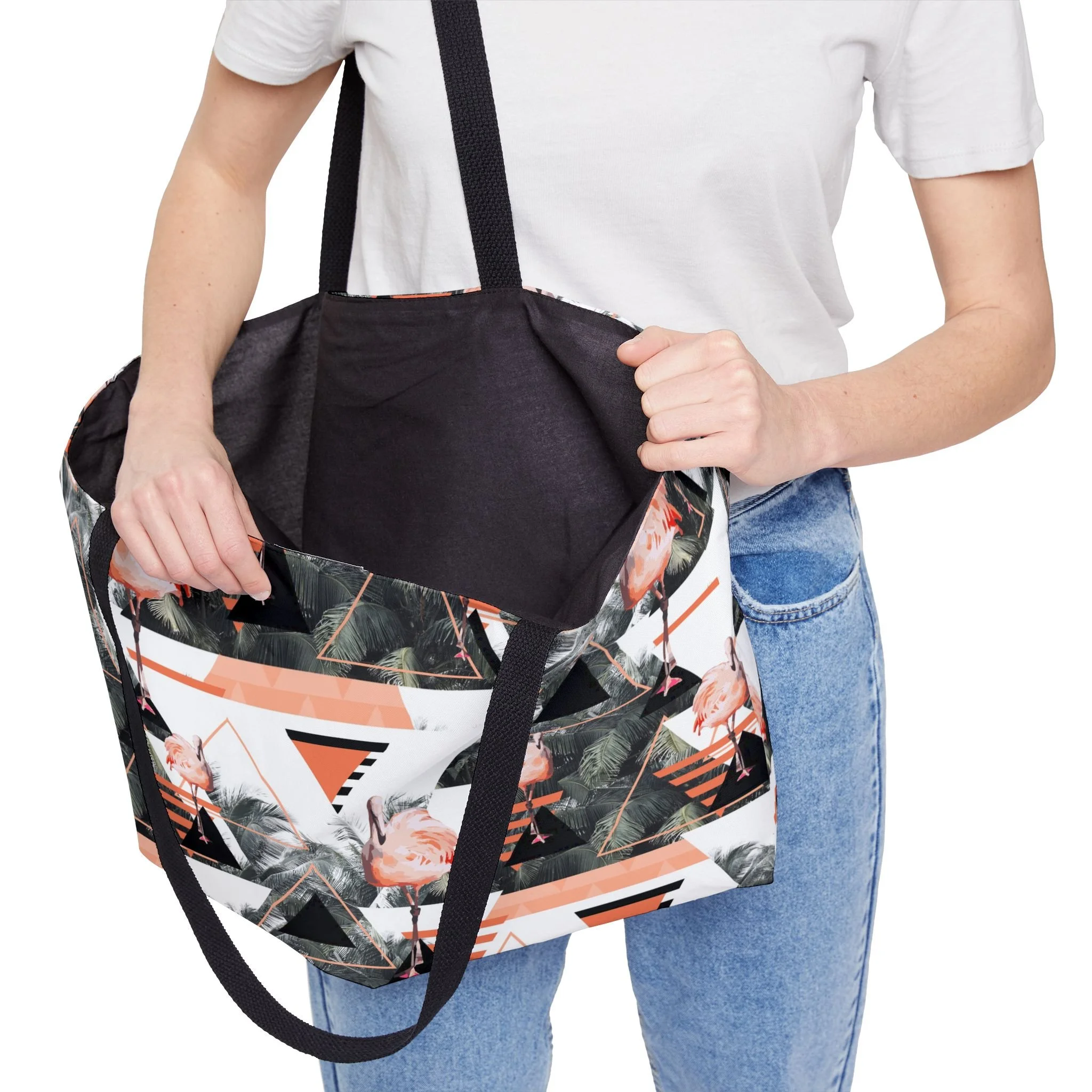 Black Beach Flamingos - Weekender Bag Context 3.png