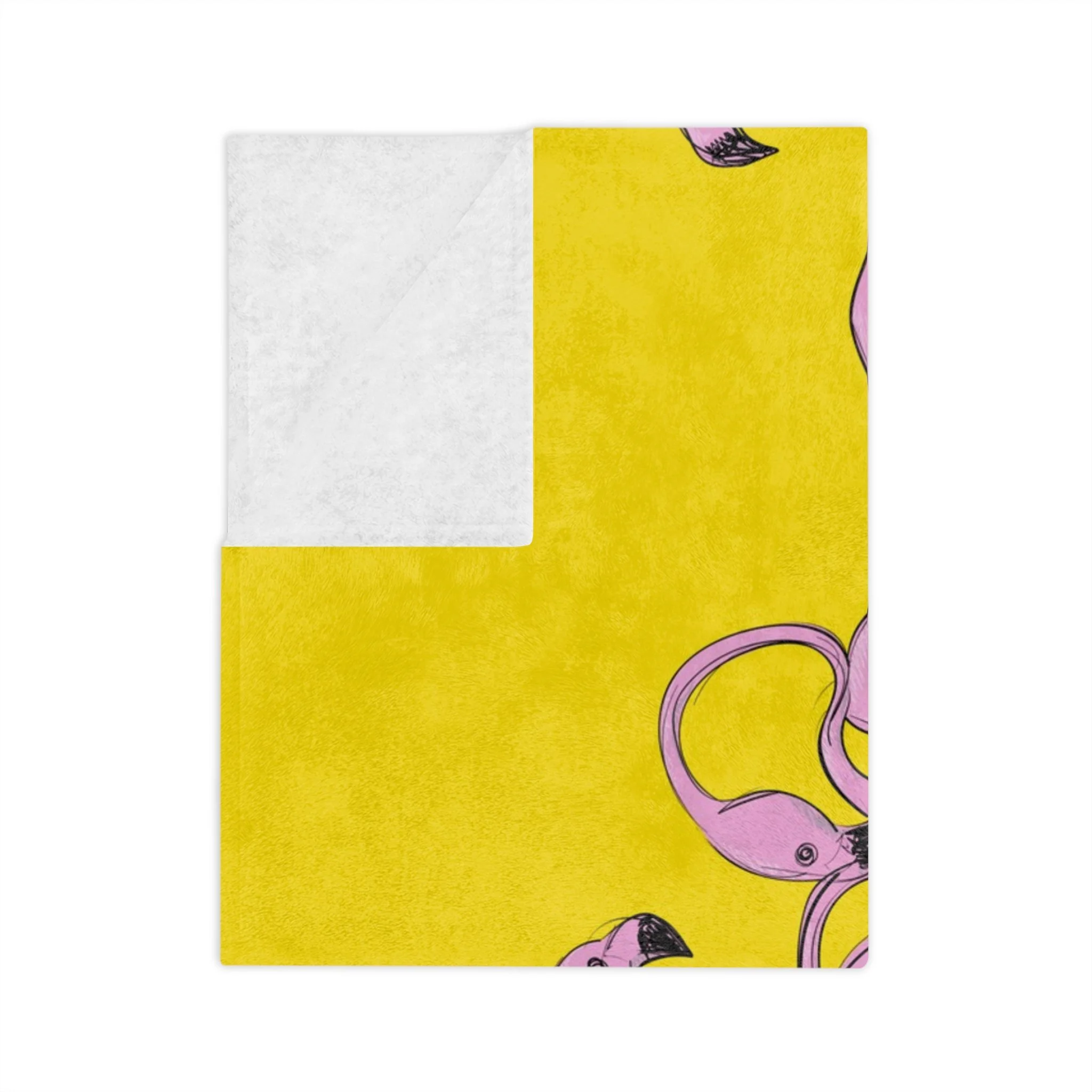 Flamingos by Elisabeth Maurland - Fleece Blanket Folded.png