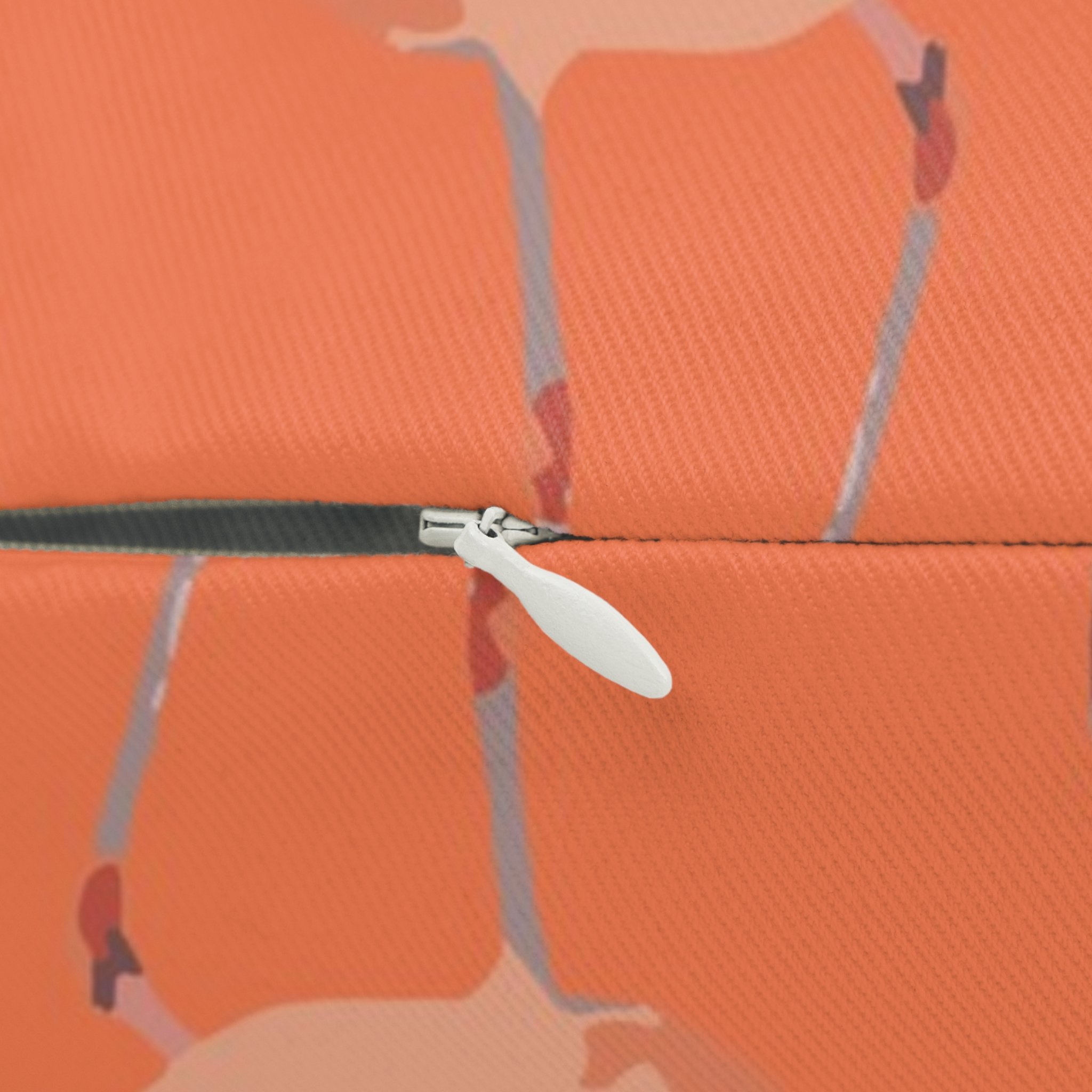 Walking Flamingos (Coral) - Lumbar Pillow Close-Up.png