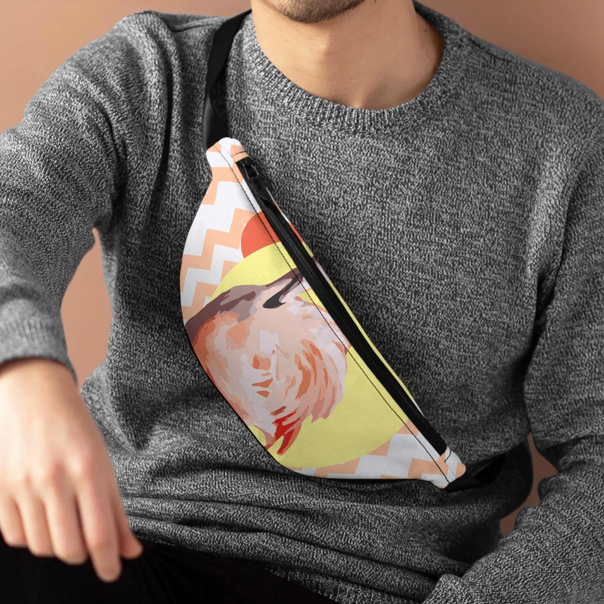 Zig Zag Flamingo - Fanny Pack Lifestyle Man.png
