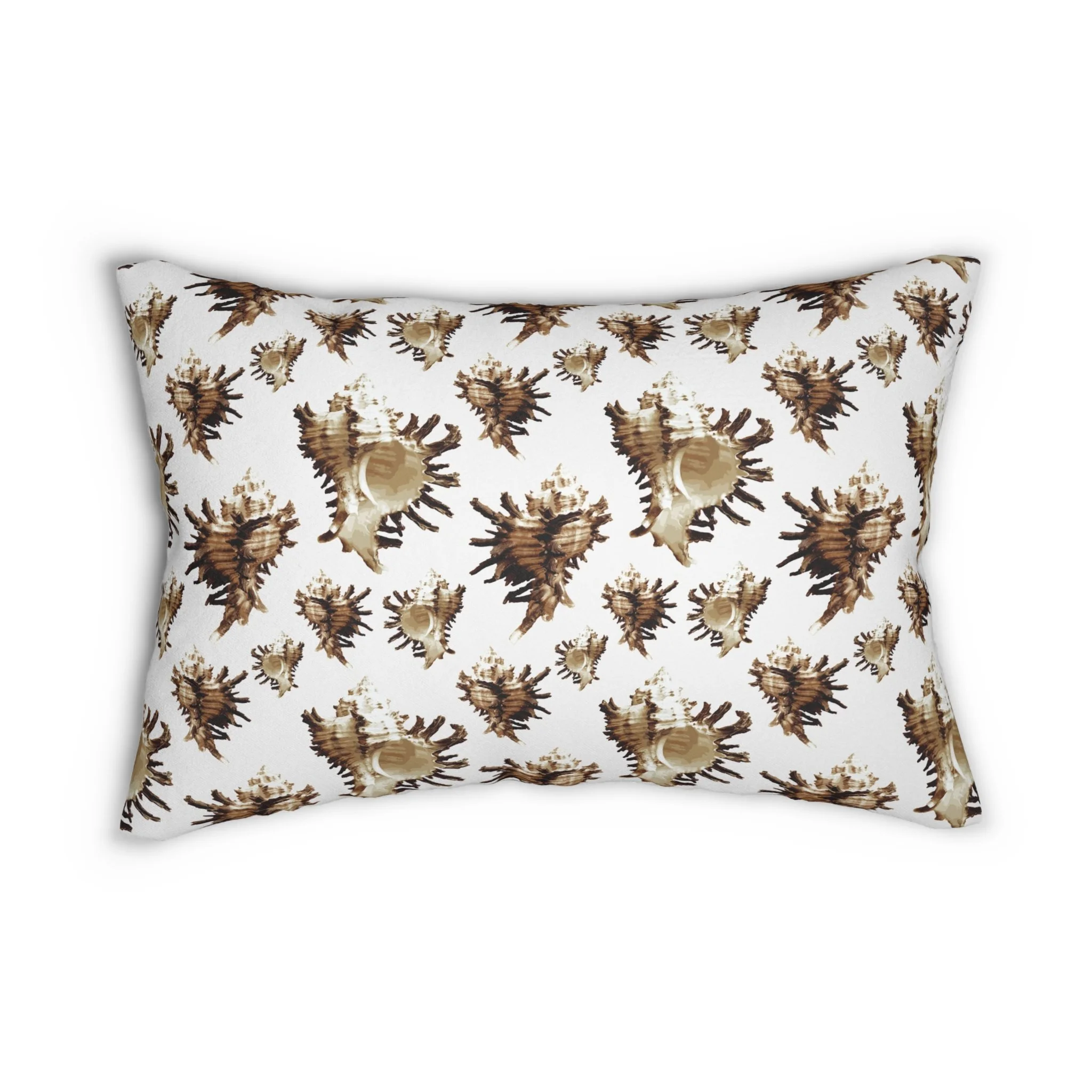 Spiky Conches (on Very Light Gray) - Lumbar Pillow Front.png