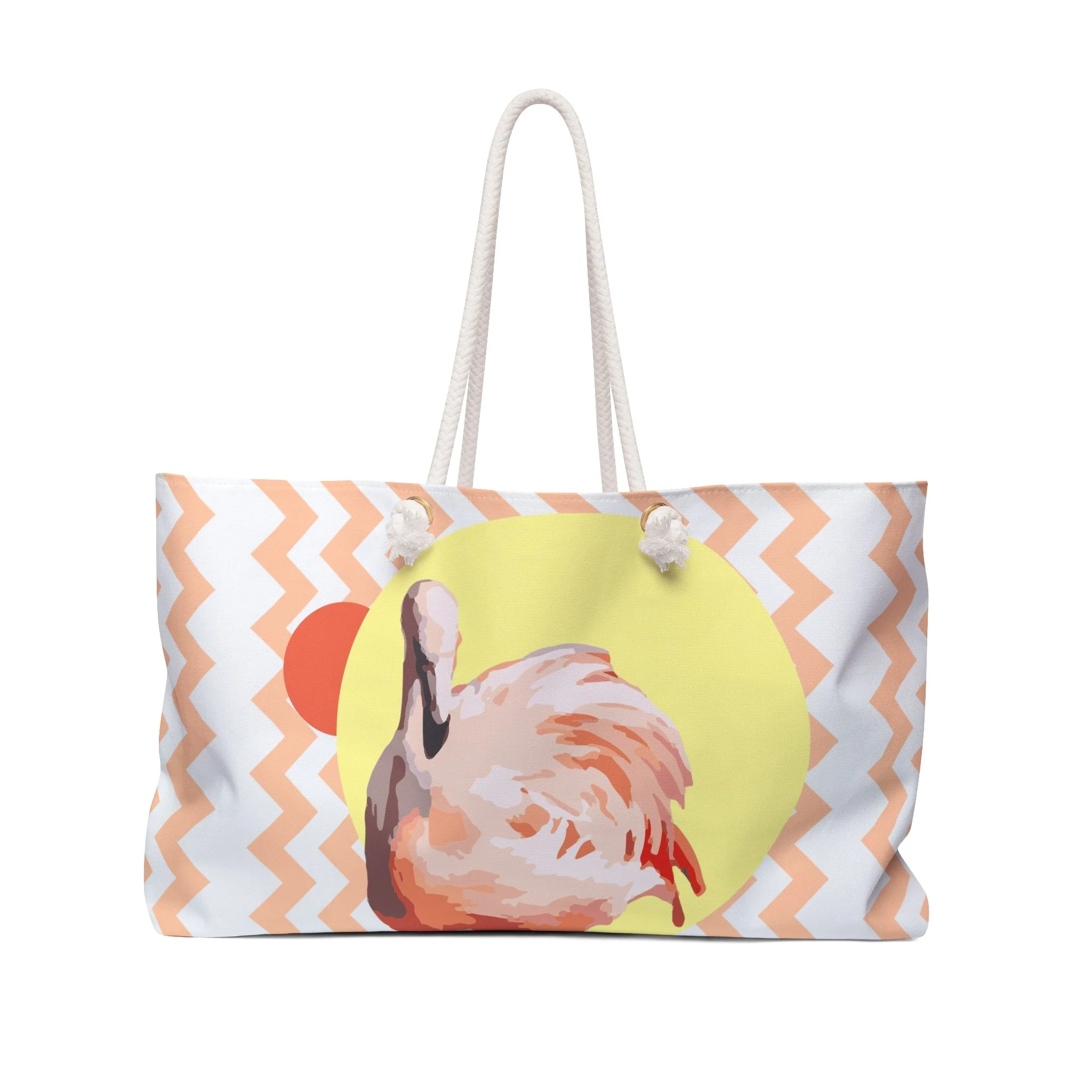 Zig Zag Flamingo - Weekender Tote