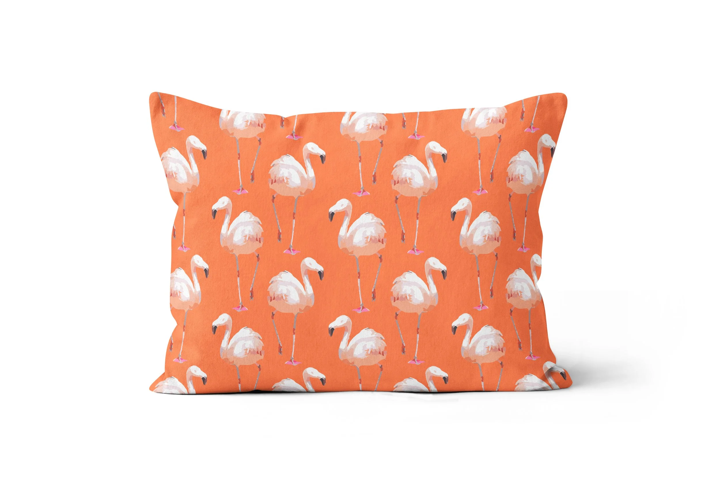 Walking Flamingos (Coral) - 20x14 Boudoir Pillow.jpg
