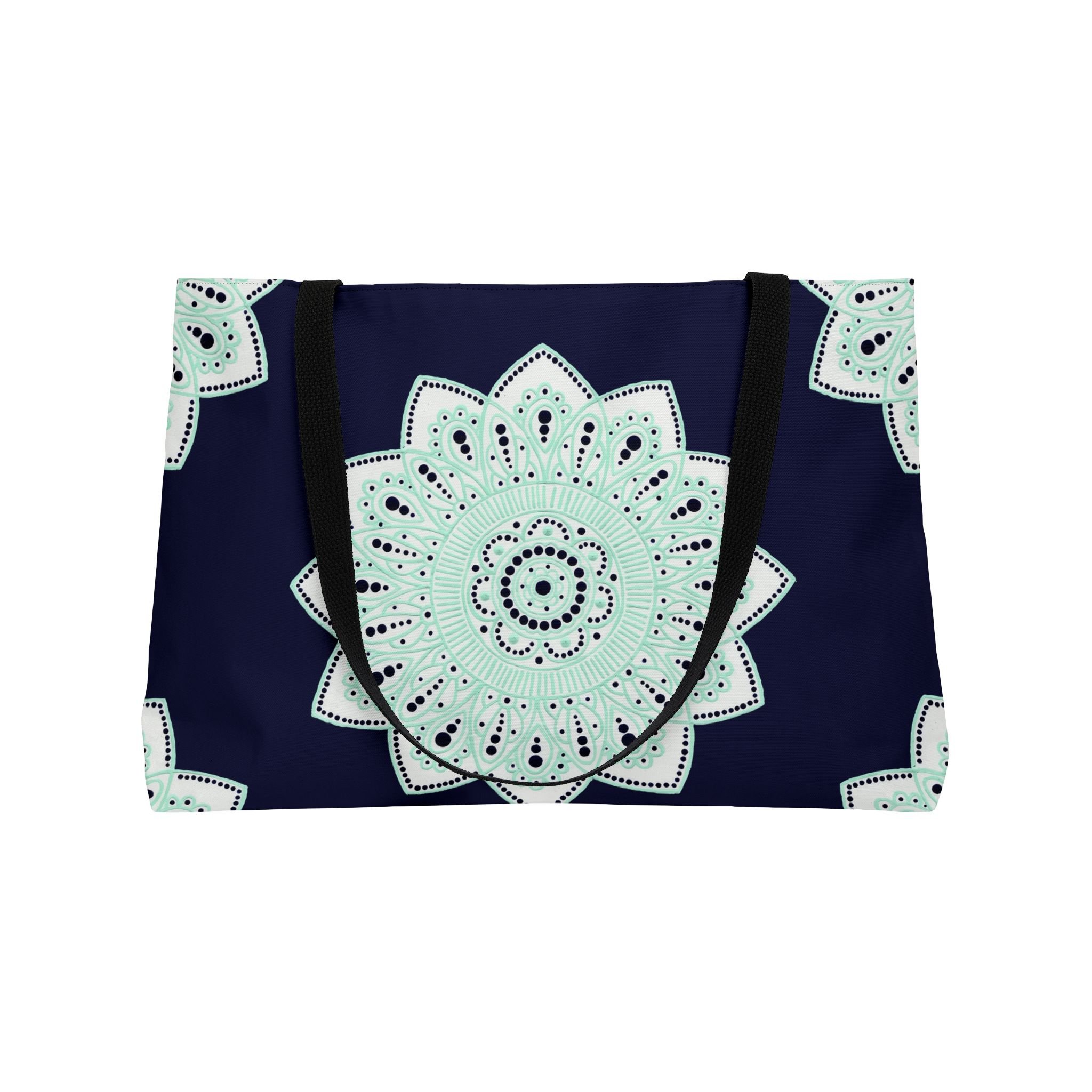 Seafoam Mandala by Erin Witters - Weekender Tote Front Open.png