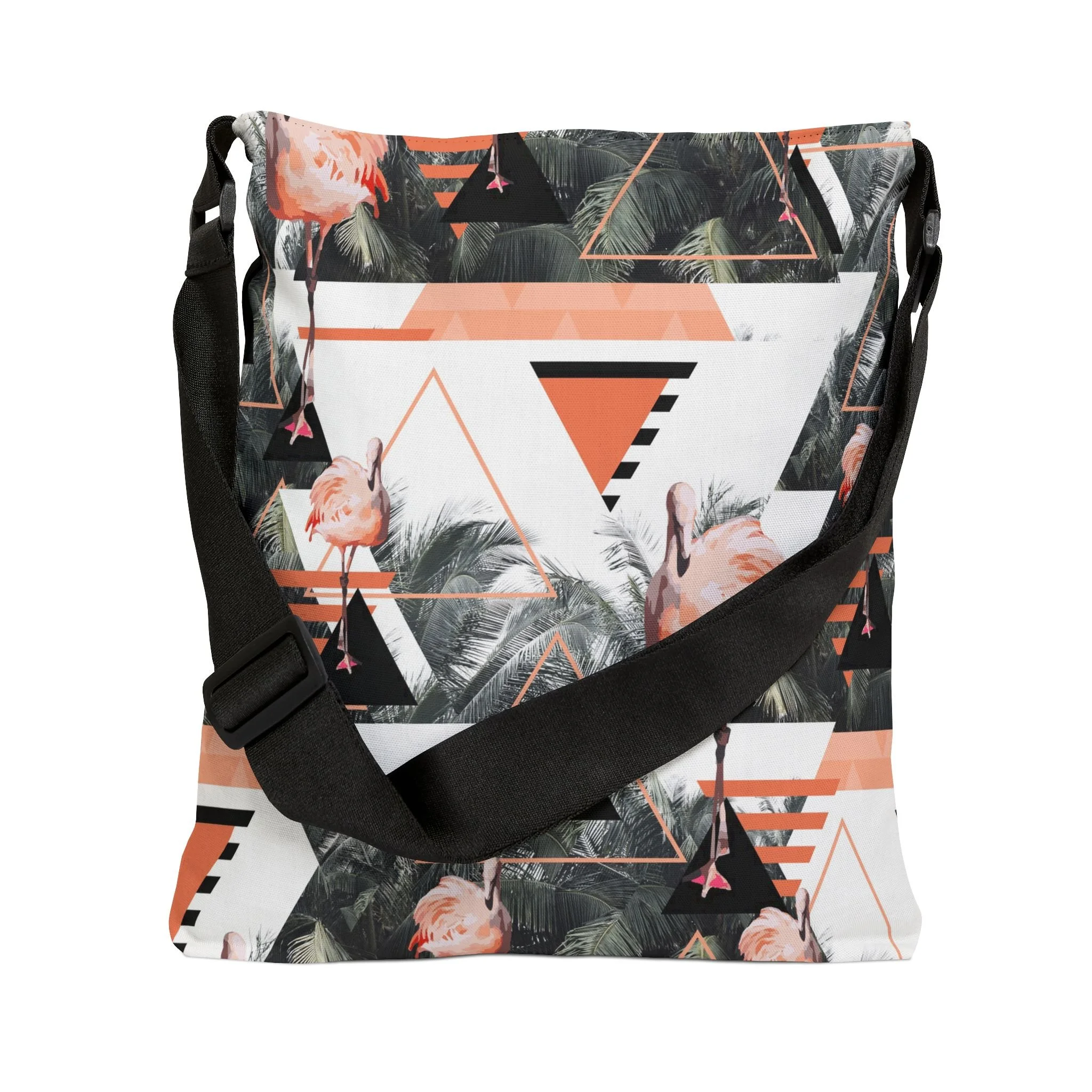 Black Beach Flamingos - Tote Bag 16x16 Context Adjustable.png