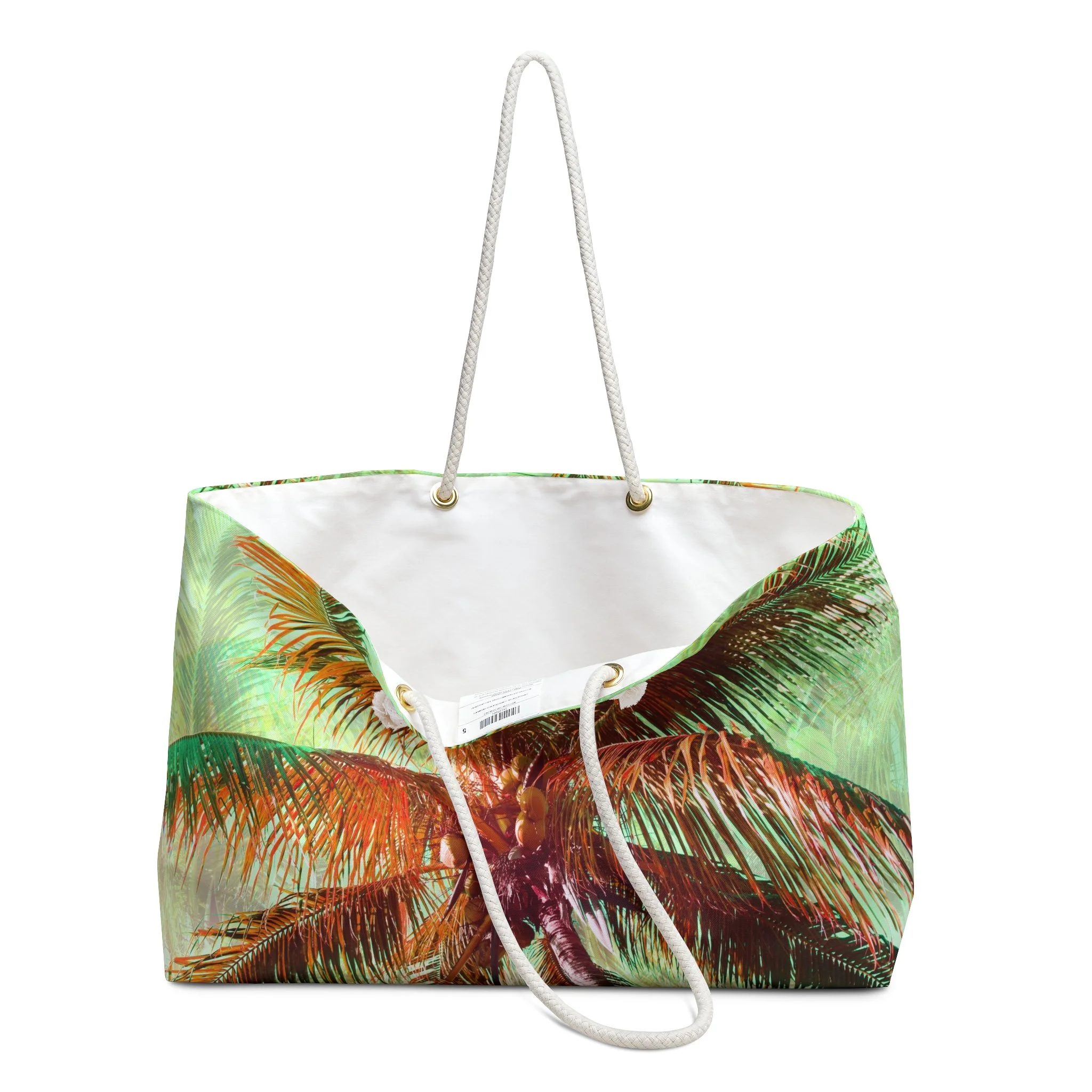 Sunburst Palm - Weekender Rope Handle Bag Open.png