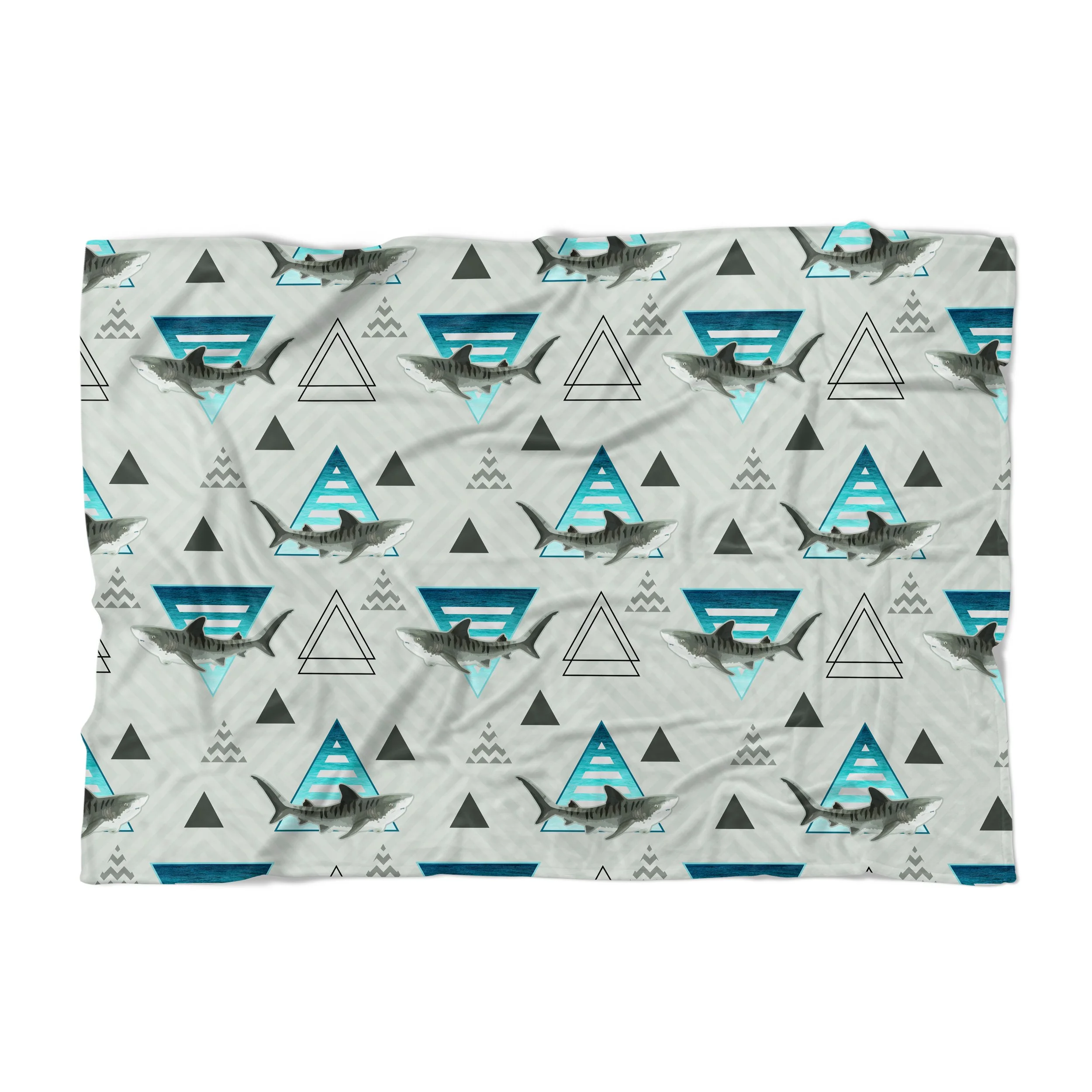 Grand Cayman Tiger Sharks - Fleece Blanket.jpg