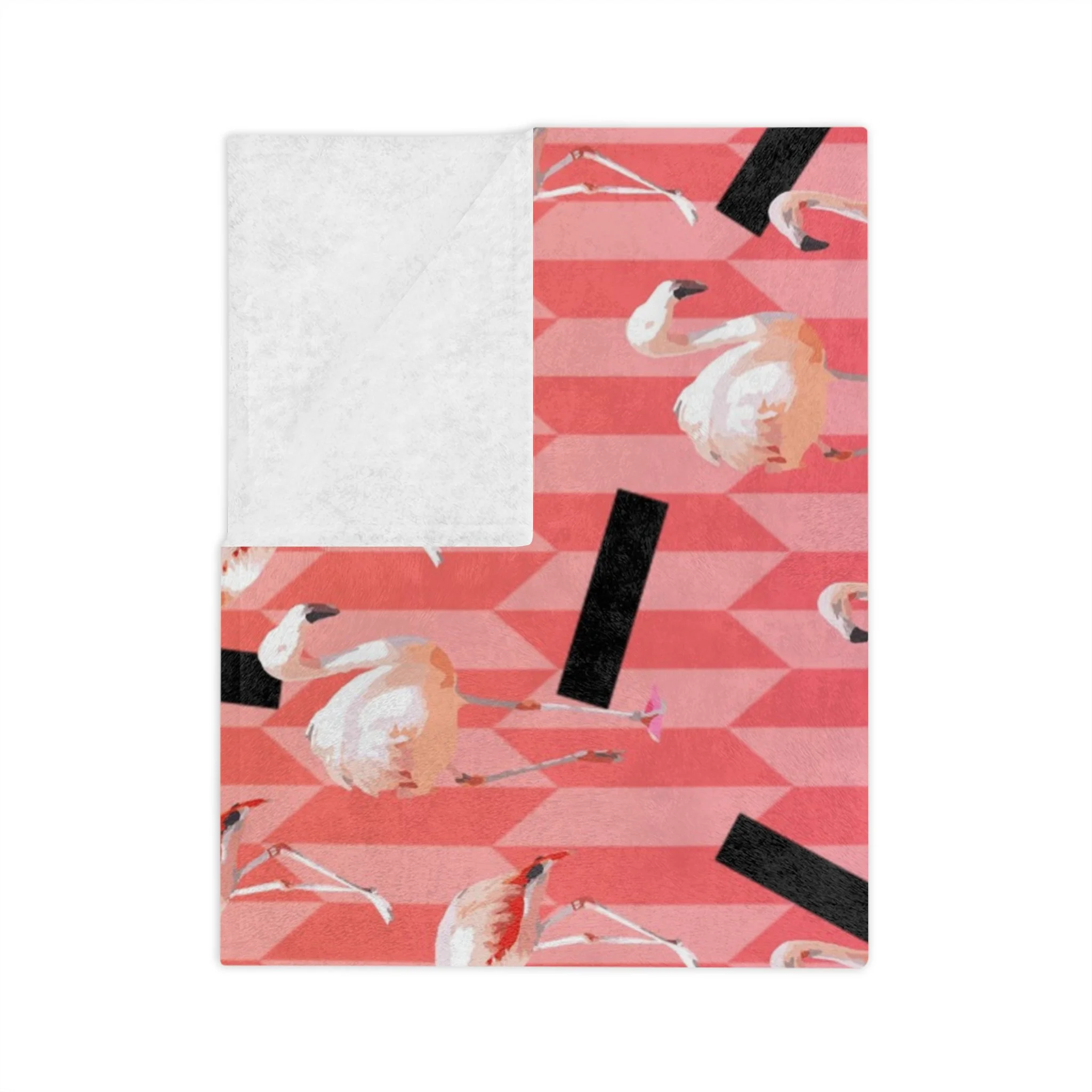 Candy Flamingos - Fleece Blanket Folded.png