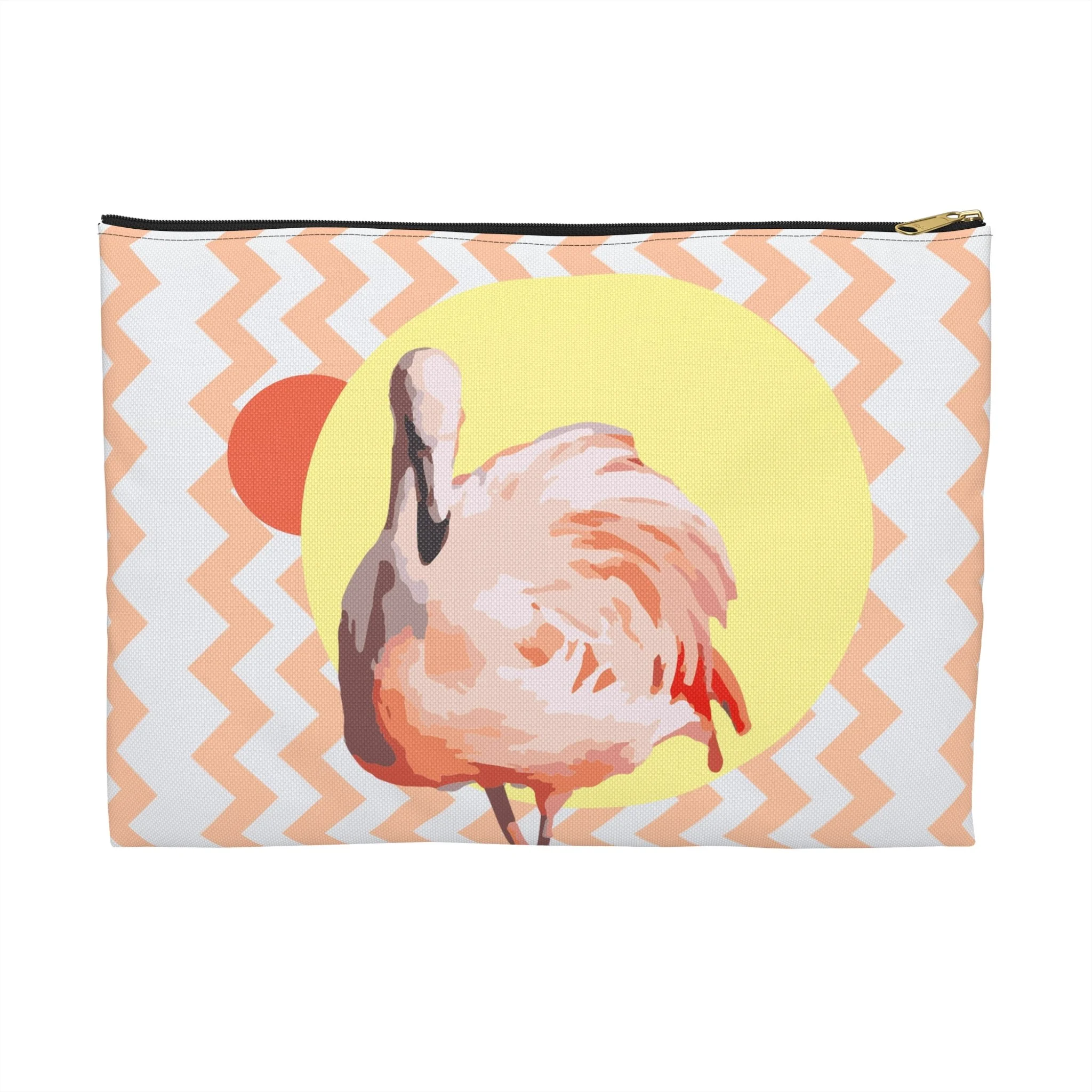 Zig Zag Flamingo - Carry-All Pouch