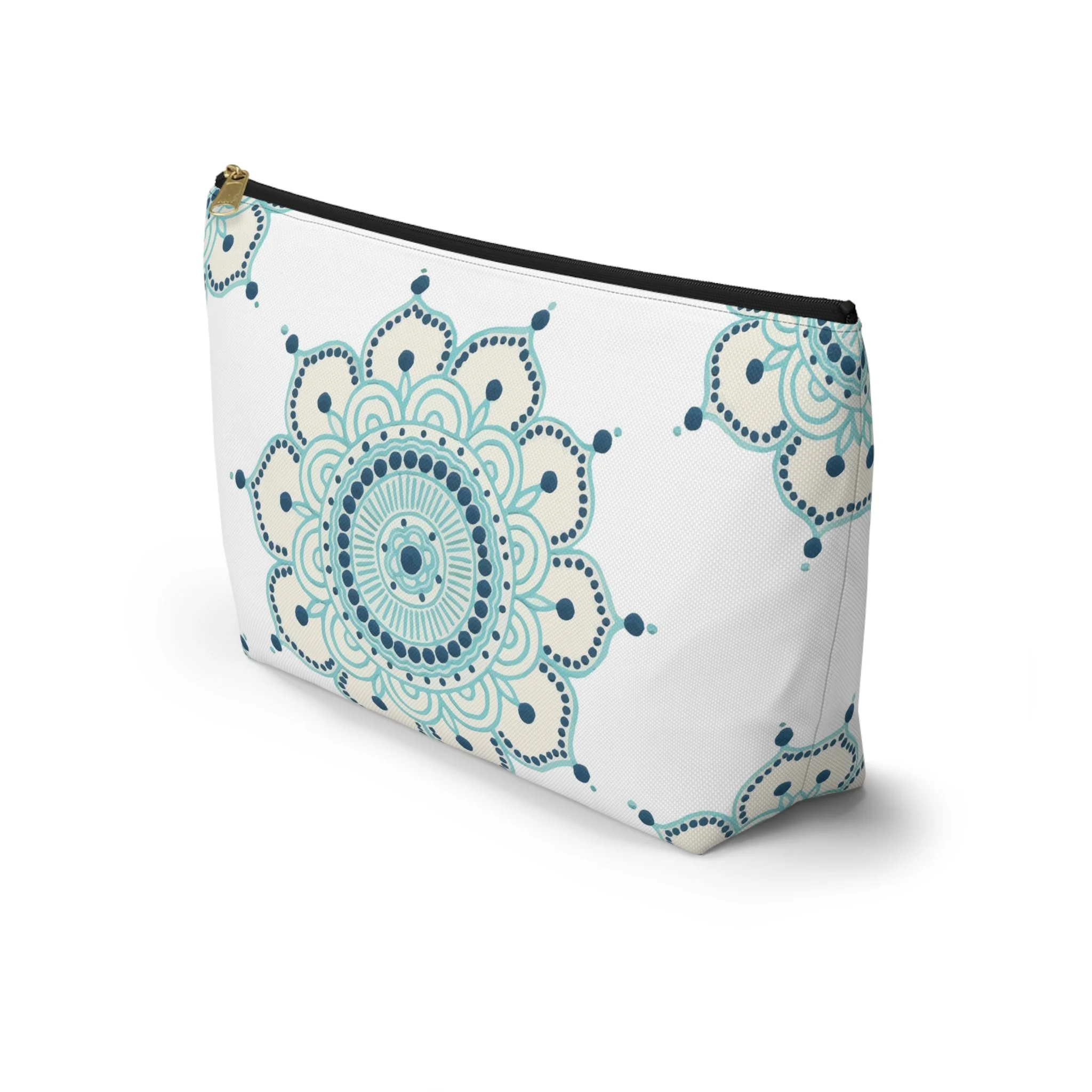Blue Mandala by Erin Witters - T-Bottom Carry-All Pouch Large Front Side.png