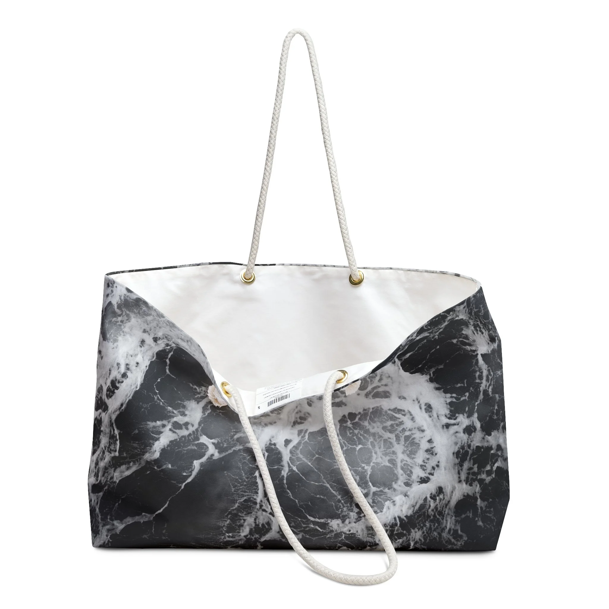 Black Ocean Surf - Weekender Rope Handle Bag Open.png
