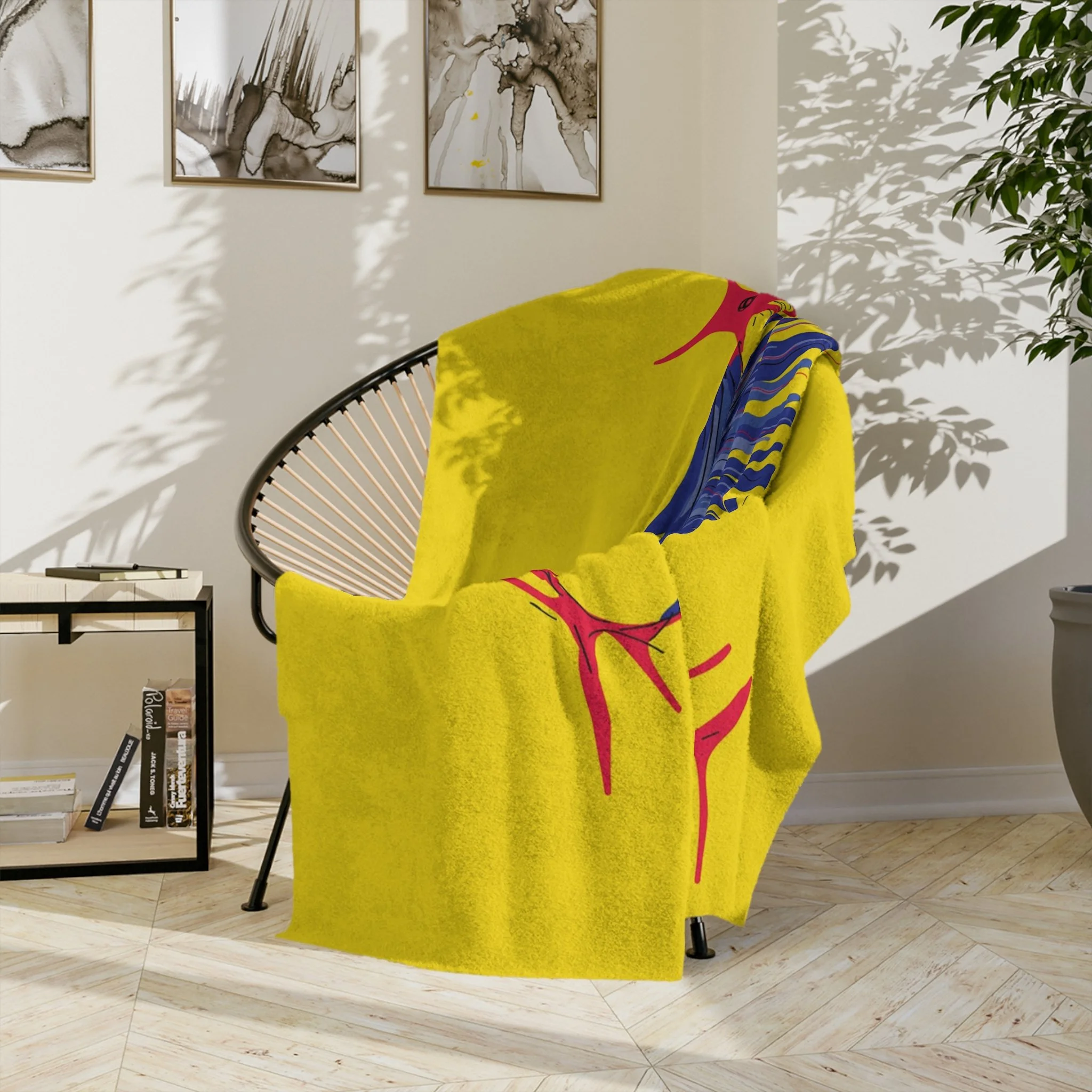 Rooster by Elisabeth Maurland - Fleece Blanket Context 1.png