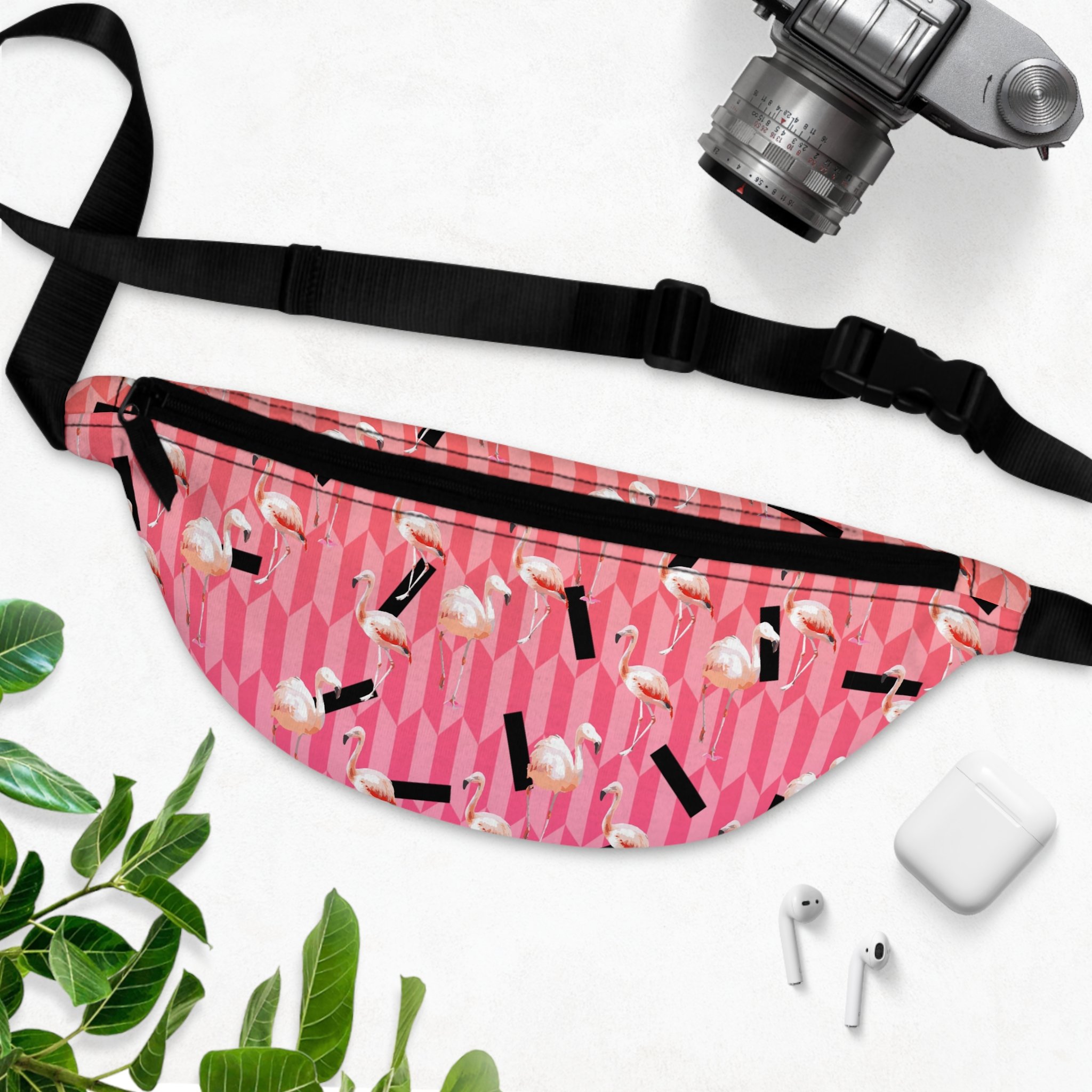 Candy Flamingos - Fanny Pack Flat Lay.png