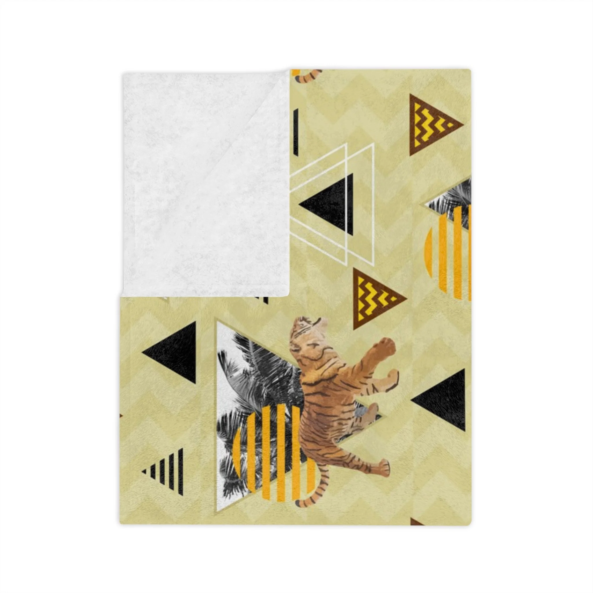 Bayside Tigers and Triangles - Fleece Blanket Folded.png