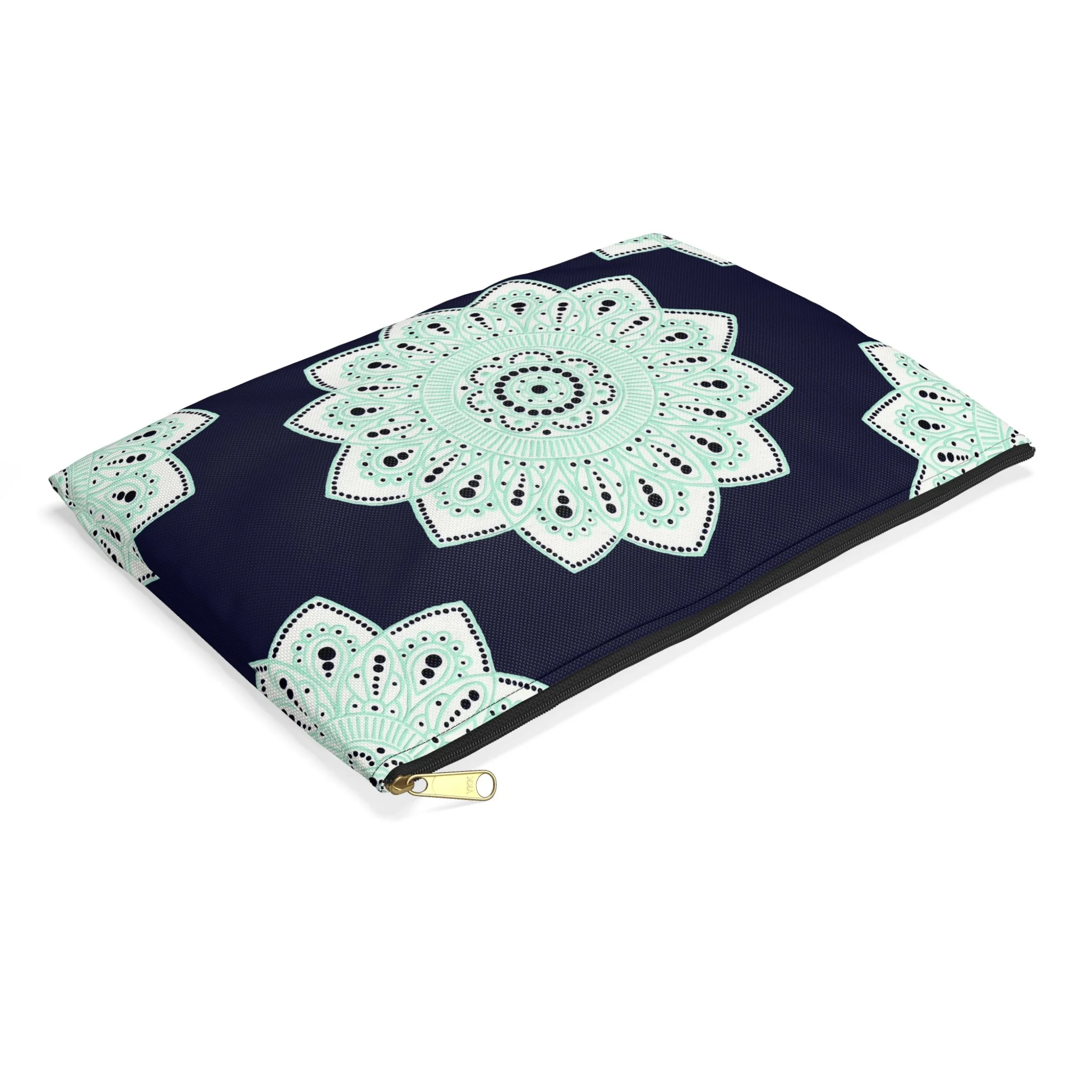 Seafoam Mandala by Erin Witters - Carry-All Pouch Large Side.png