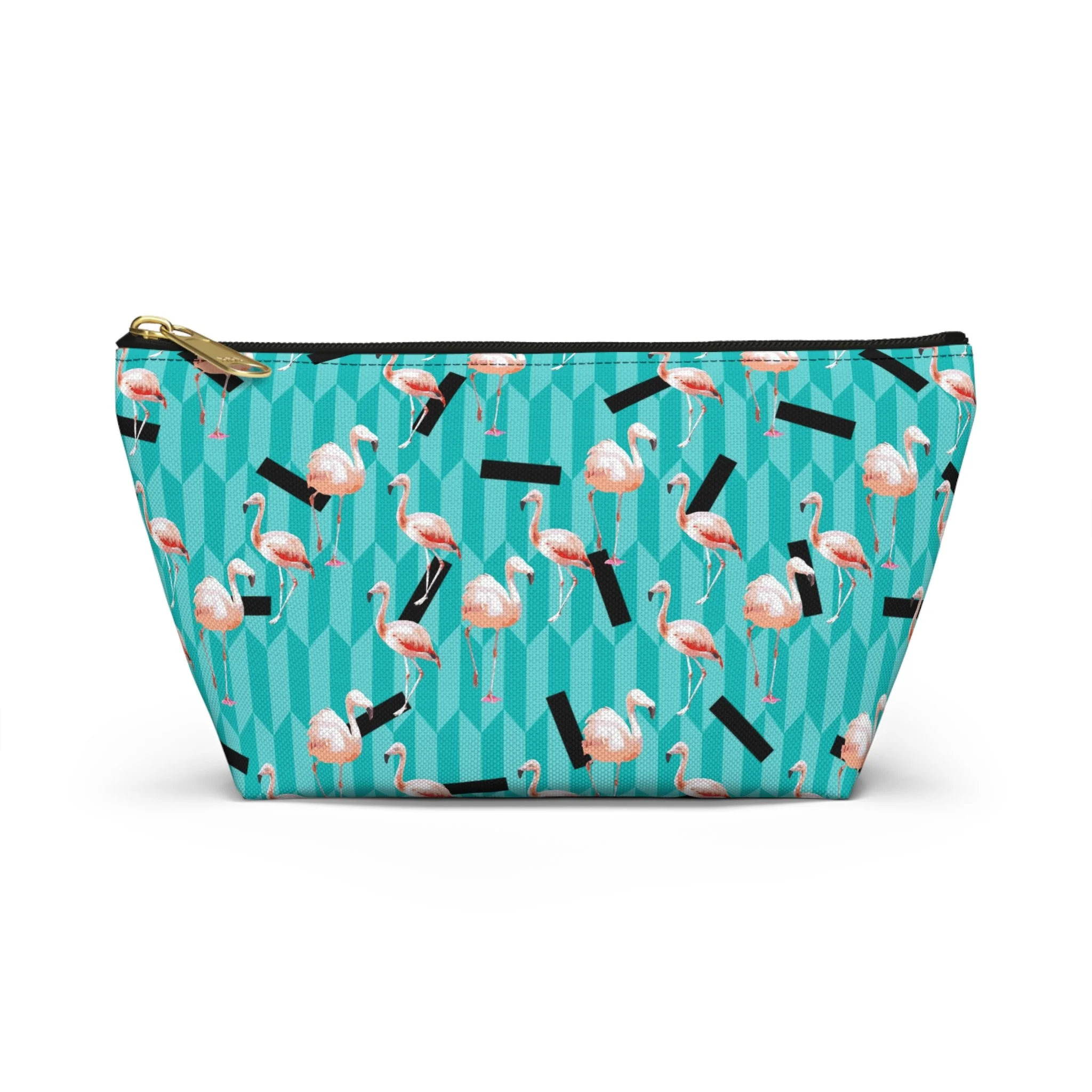 Taffy Flamingos - T-Bottom Accessory Pouch (Small) Front.png