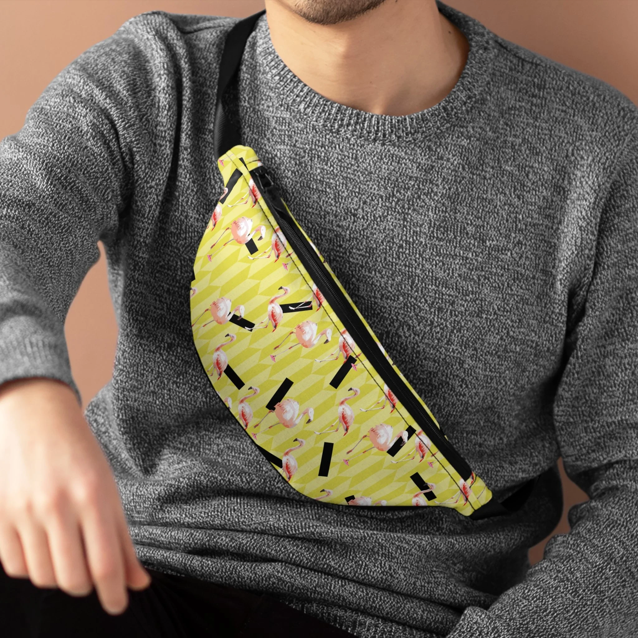 Lemon Flamingos - Fanny Pack Lifestyle Man.png