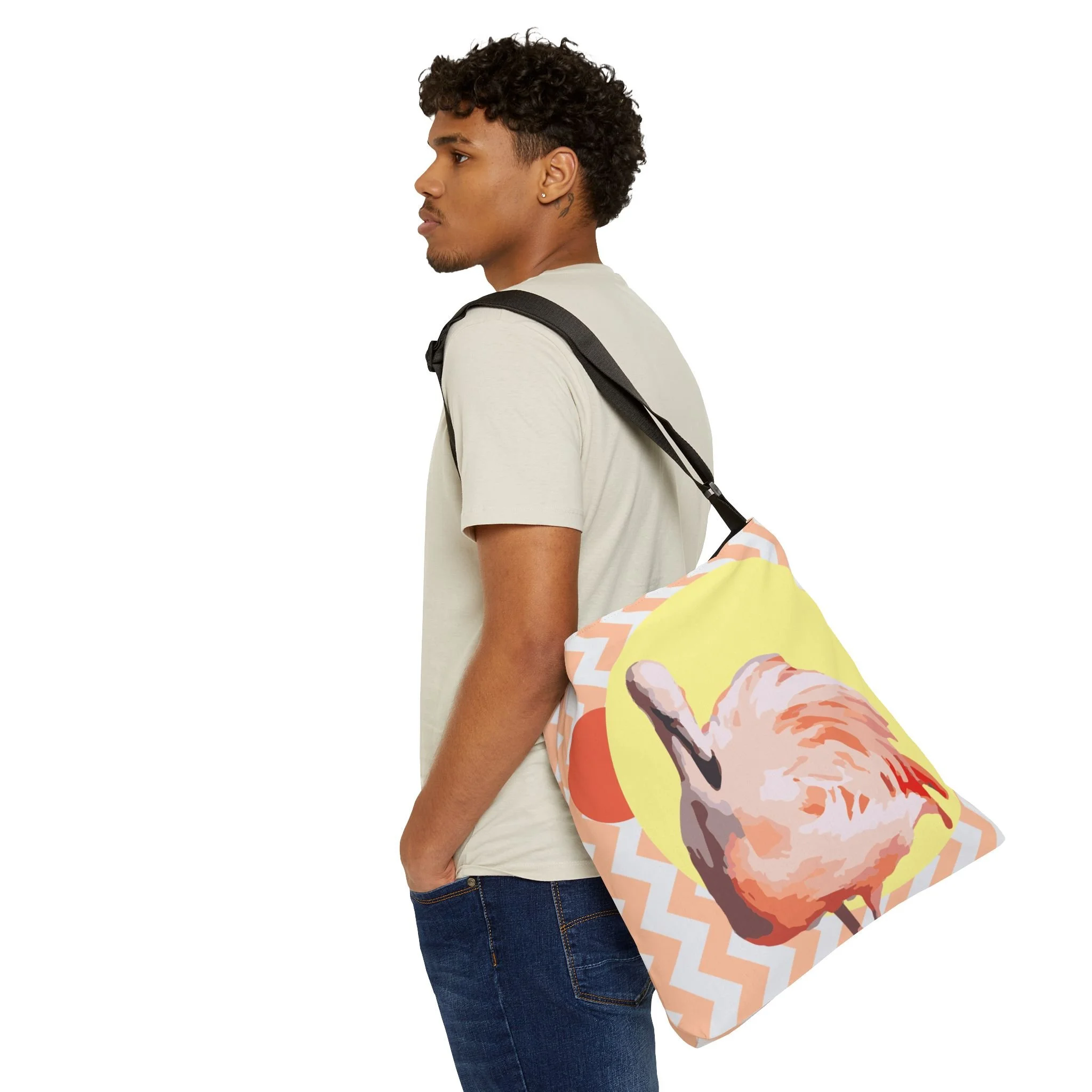 Zig Zag Flamingo - Tote Bag 18x18 Person 2 Adjustable.png